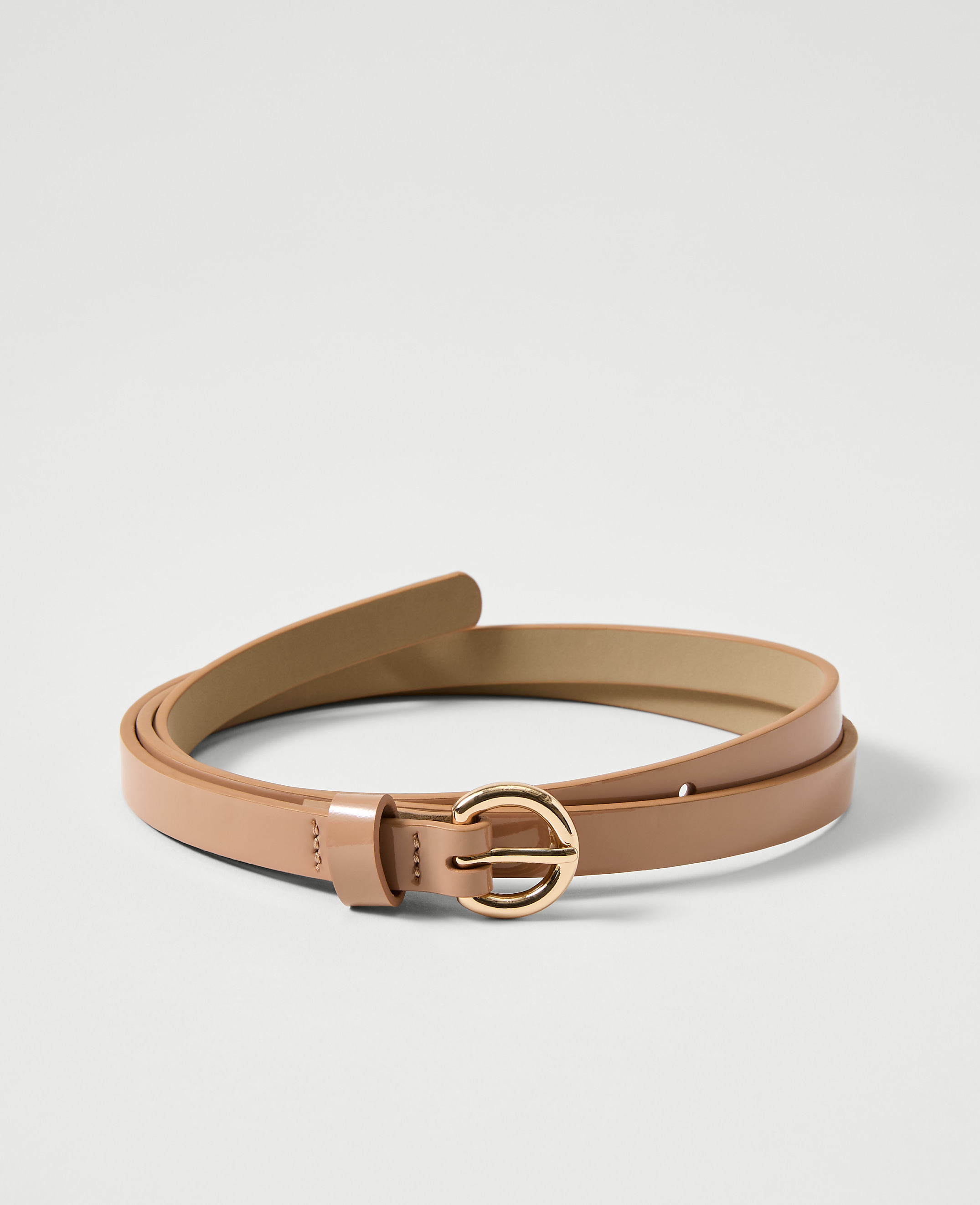 Skinny Patent Leather Belt
