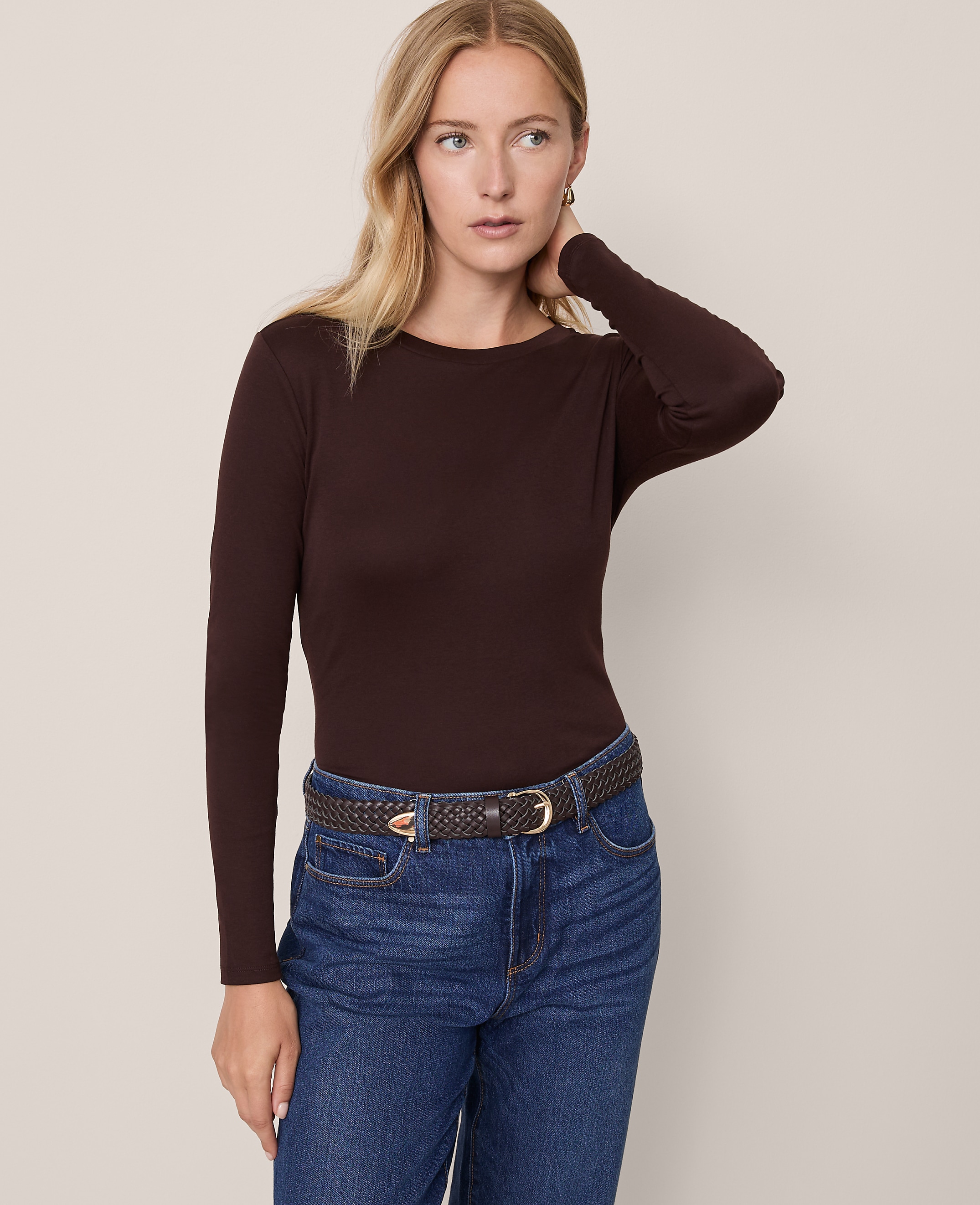 Long Sleeve Crew Neck Top