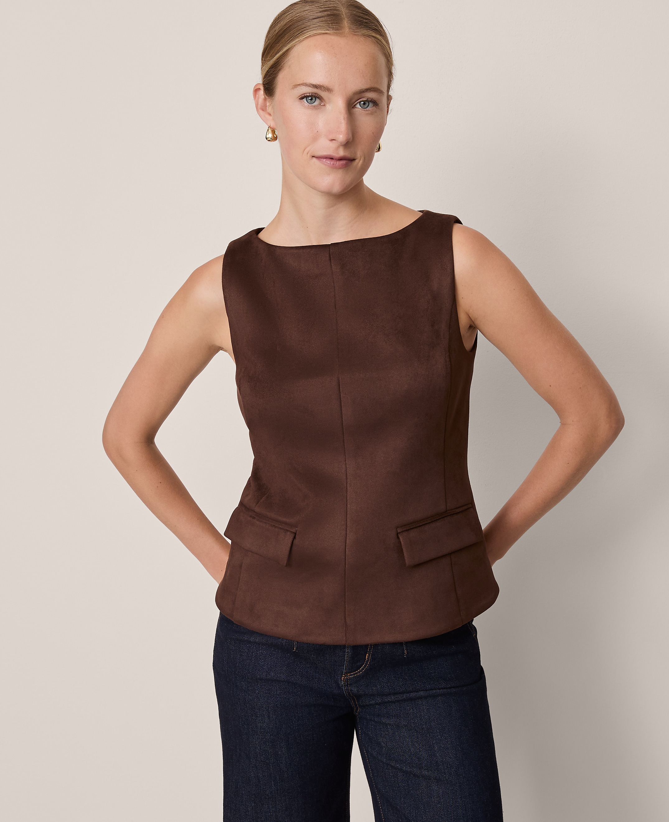 Faux Suede Shell
