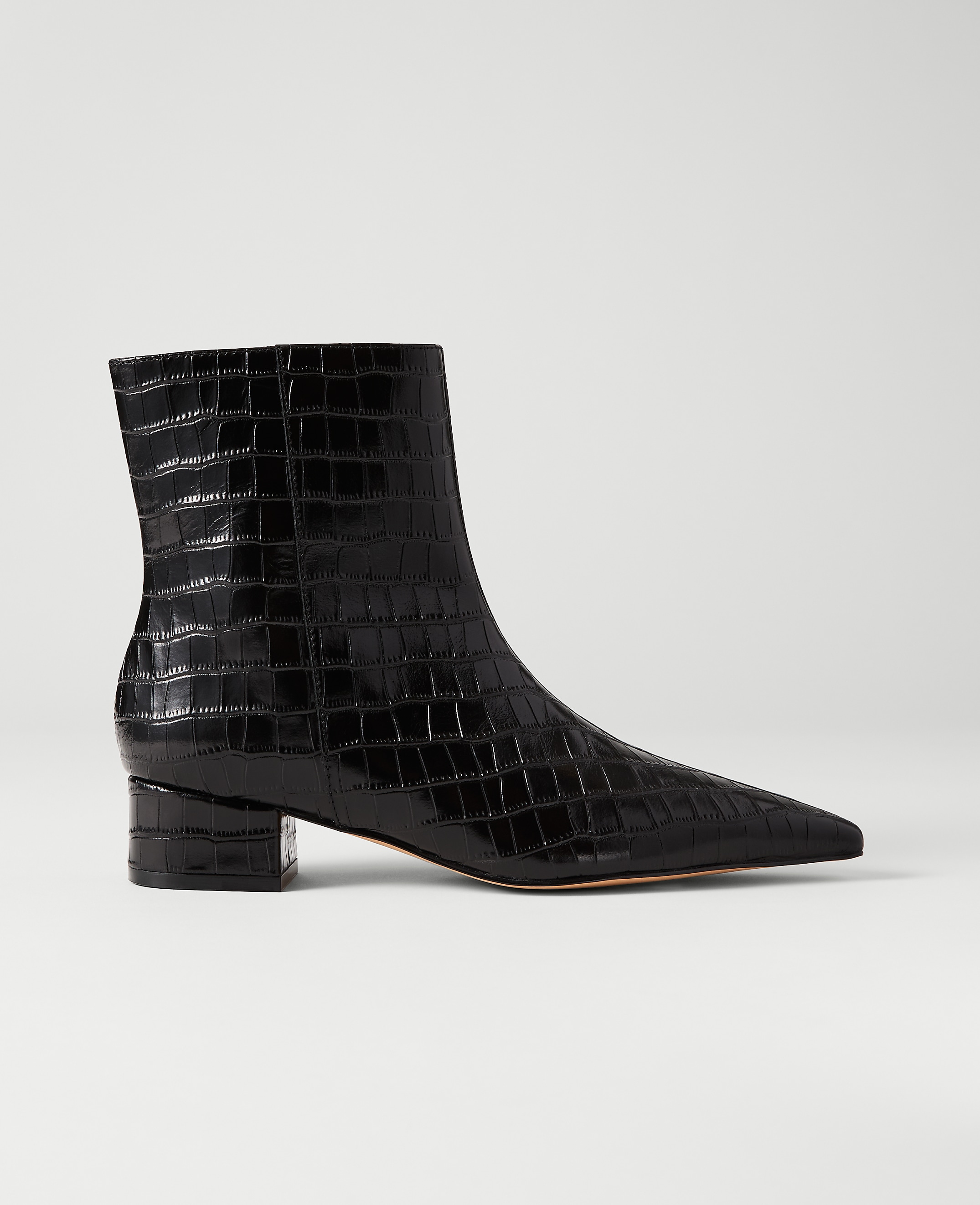 Croco Nip Toe Bootie