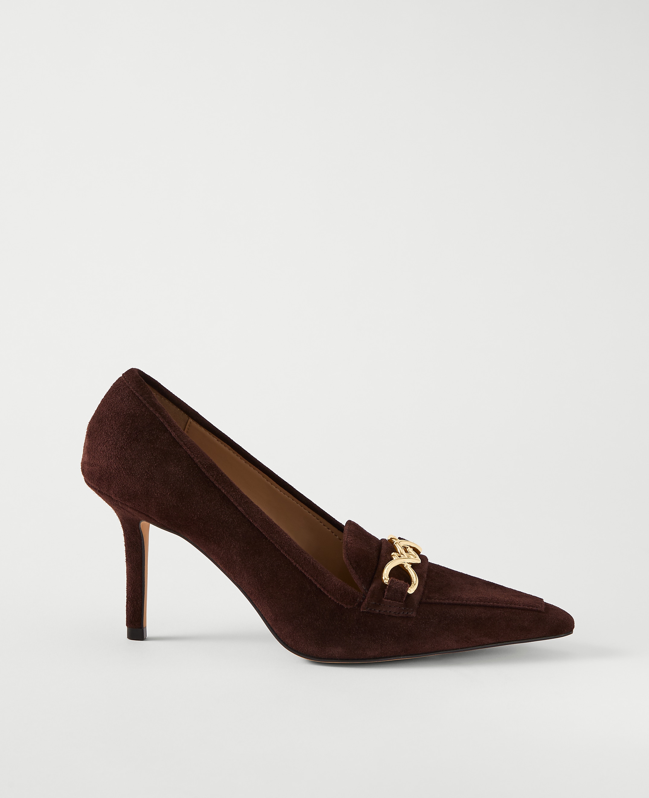 Chain Pointy Toe Suede Pump