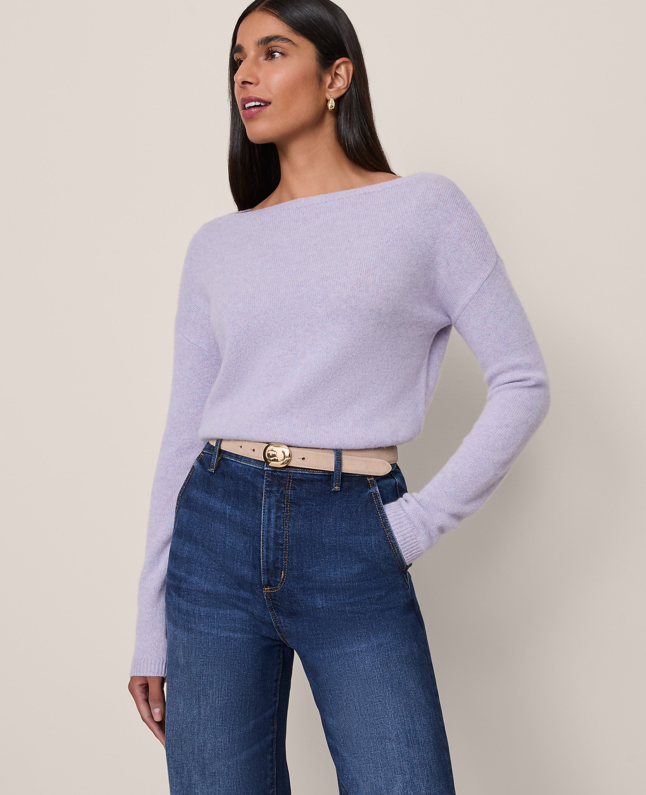 Studio Collection Cashmere Off-The-Shoulder Sweater