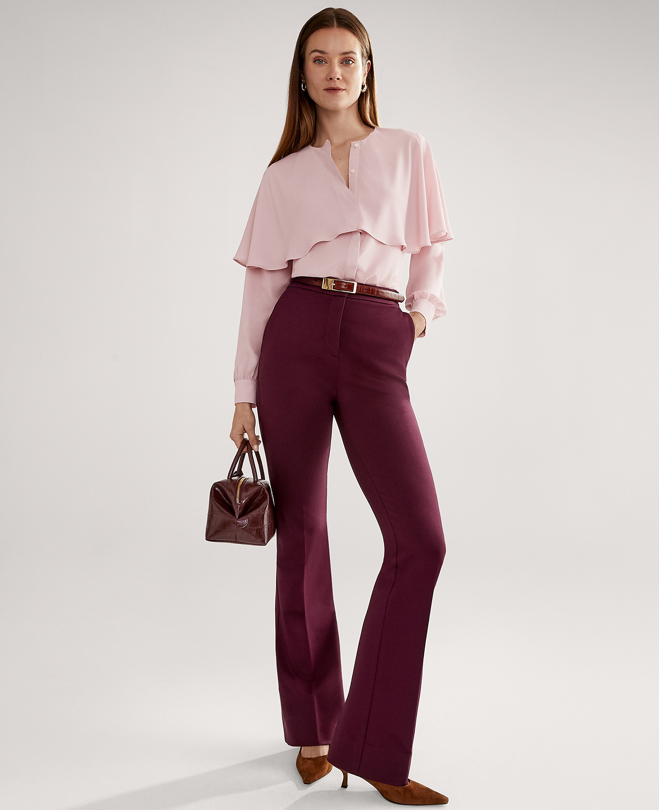 The Petite Skinny Flare Pant in Ponte