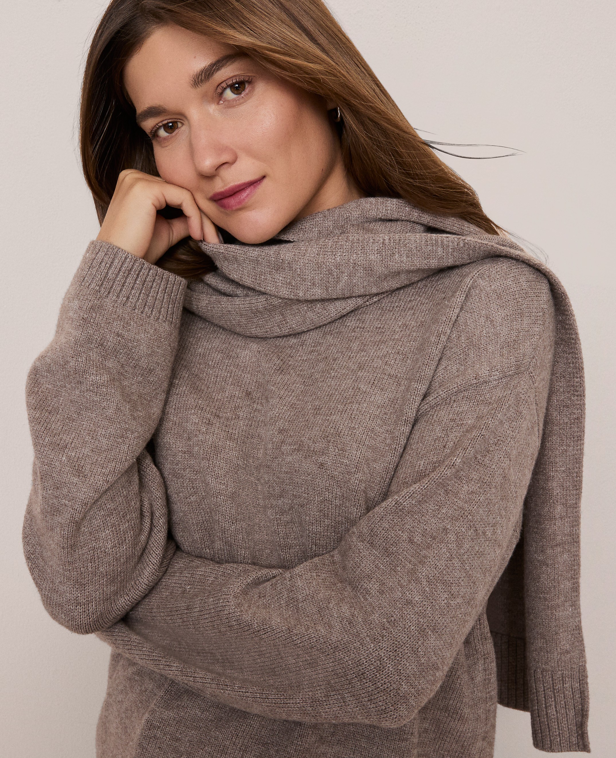Petite Weekend Scarf Sweater