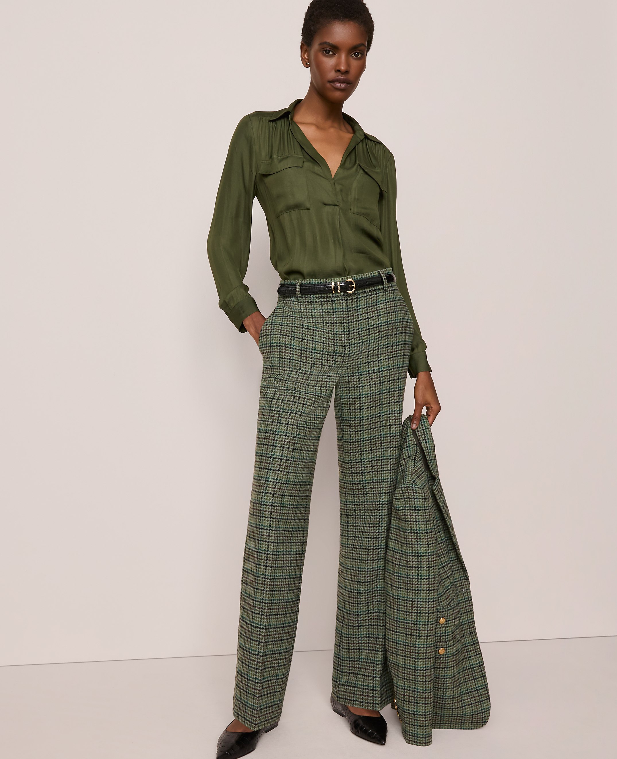 The Petite Jayne Pant in Houndstooth