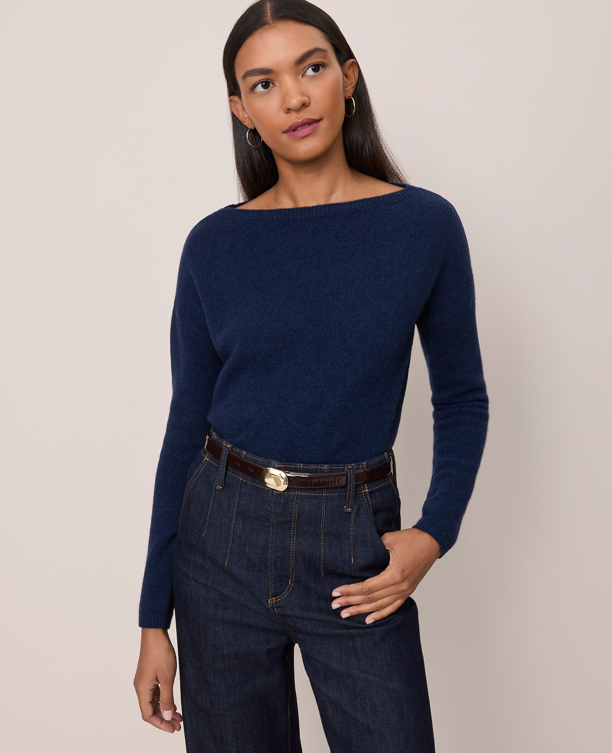 Studio Collection Cashmere Off-The-Shoulder Sweater