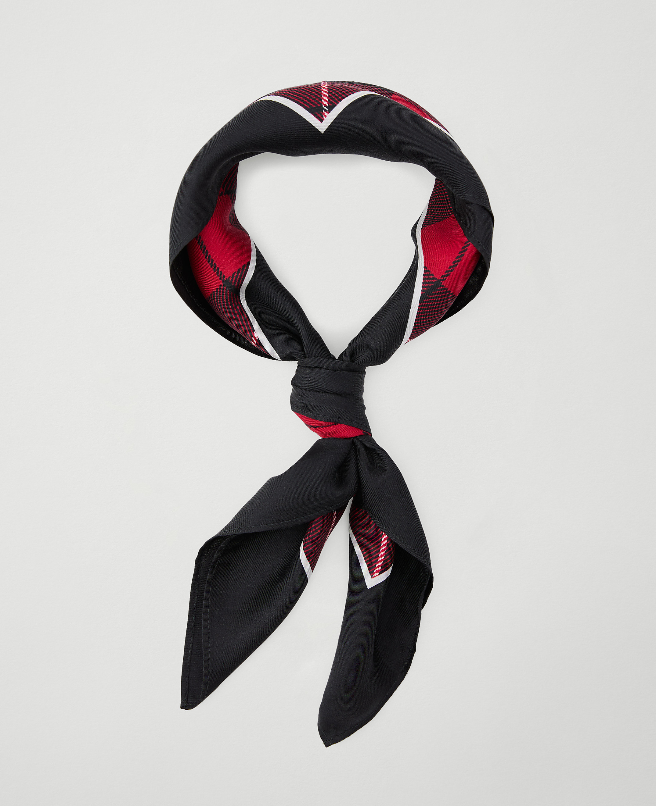 Weekend Collection Plaid Little Silk Scarf
