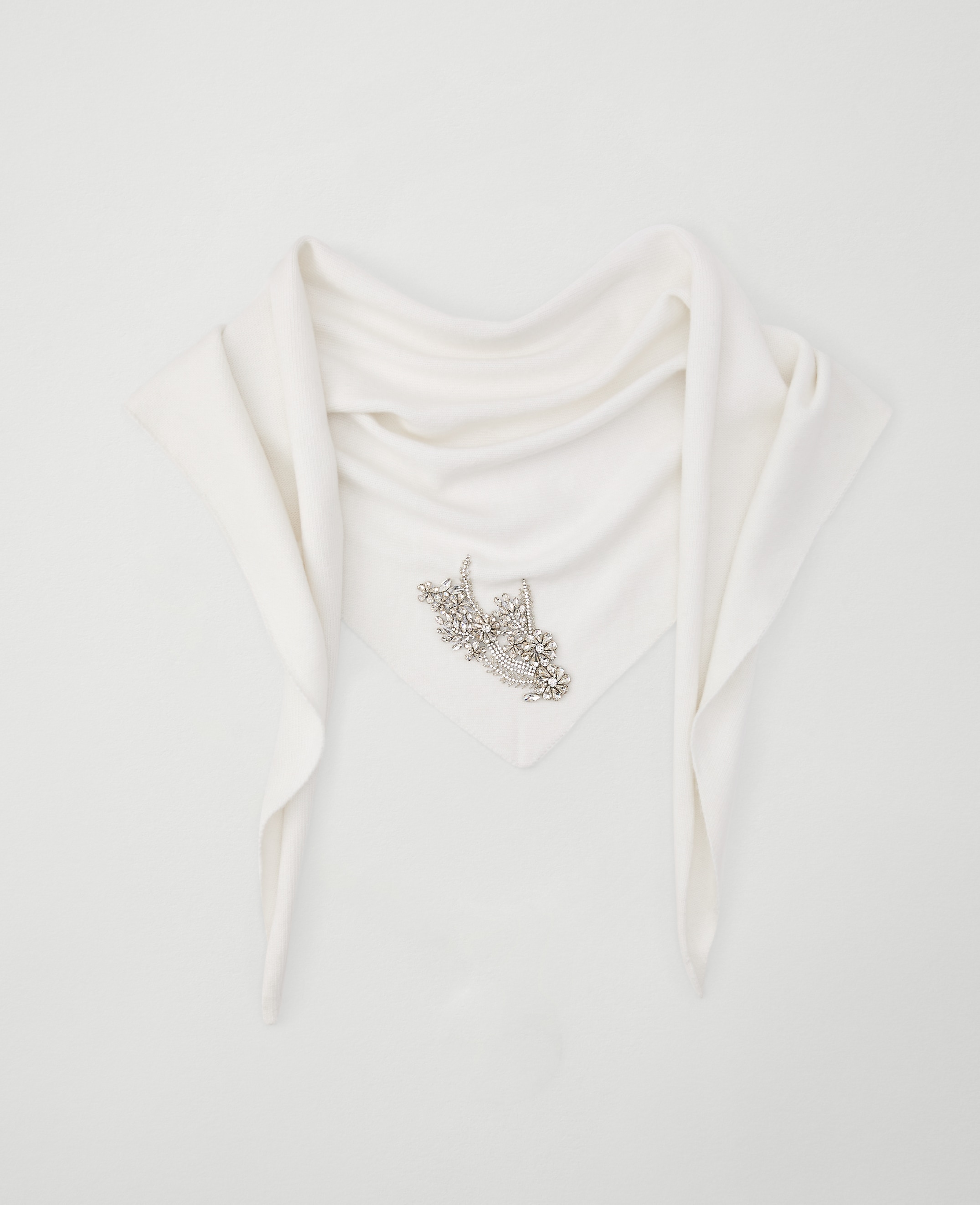 Embellished Triangle Scarf