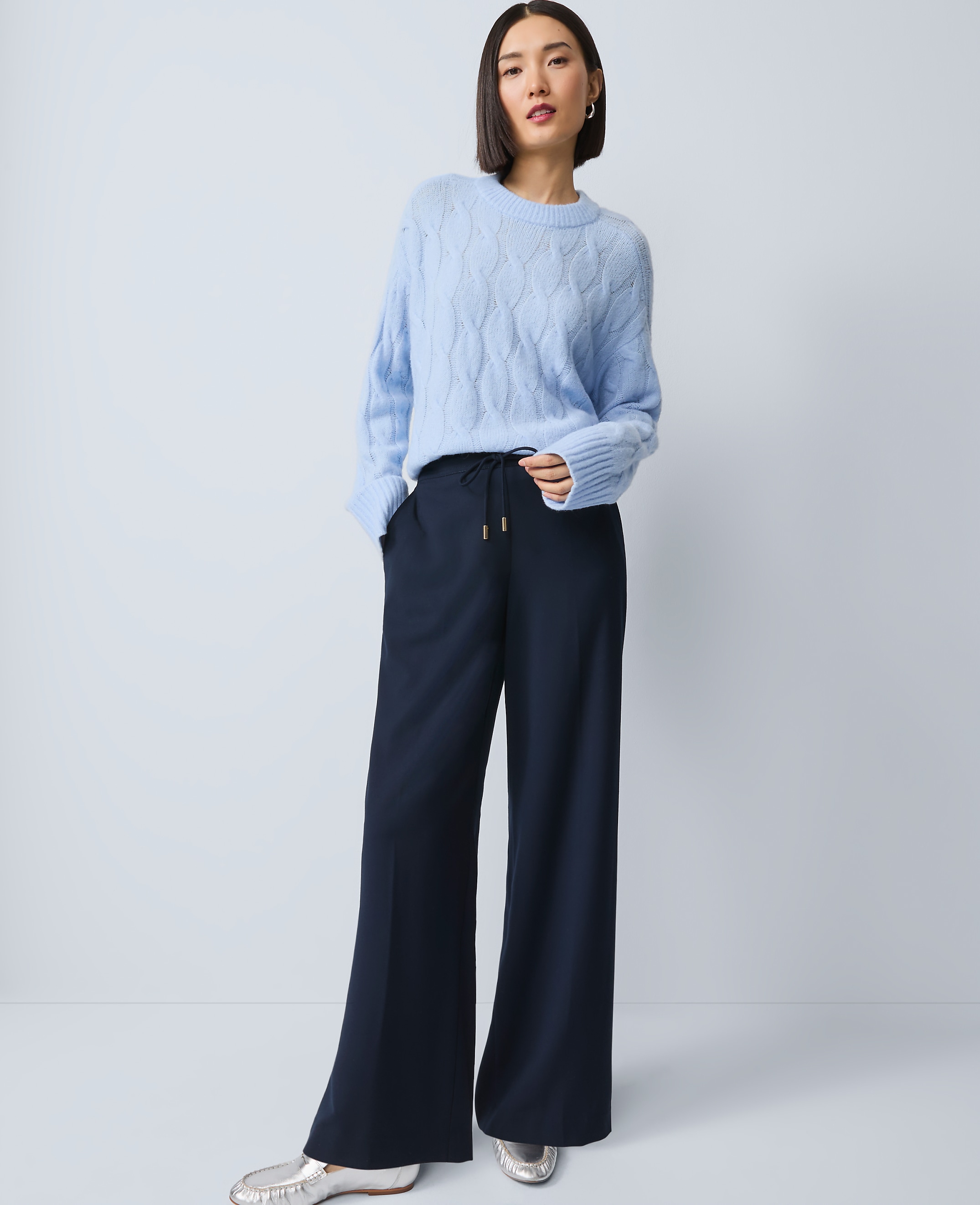 Petite Wide-Leg Jogger Pant