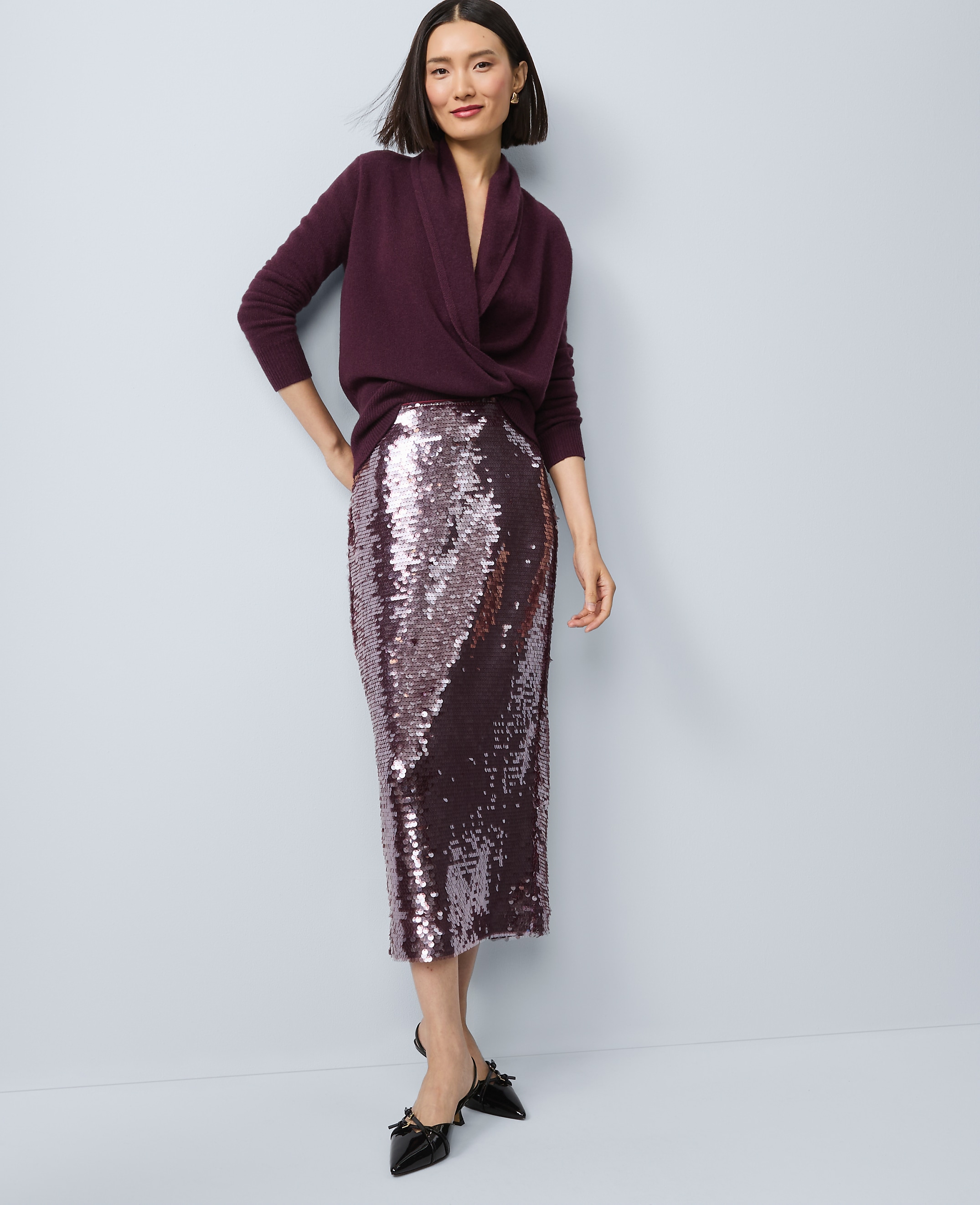Petite Cashmere Shawl Collar Sweater