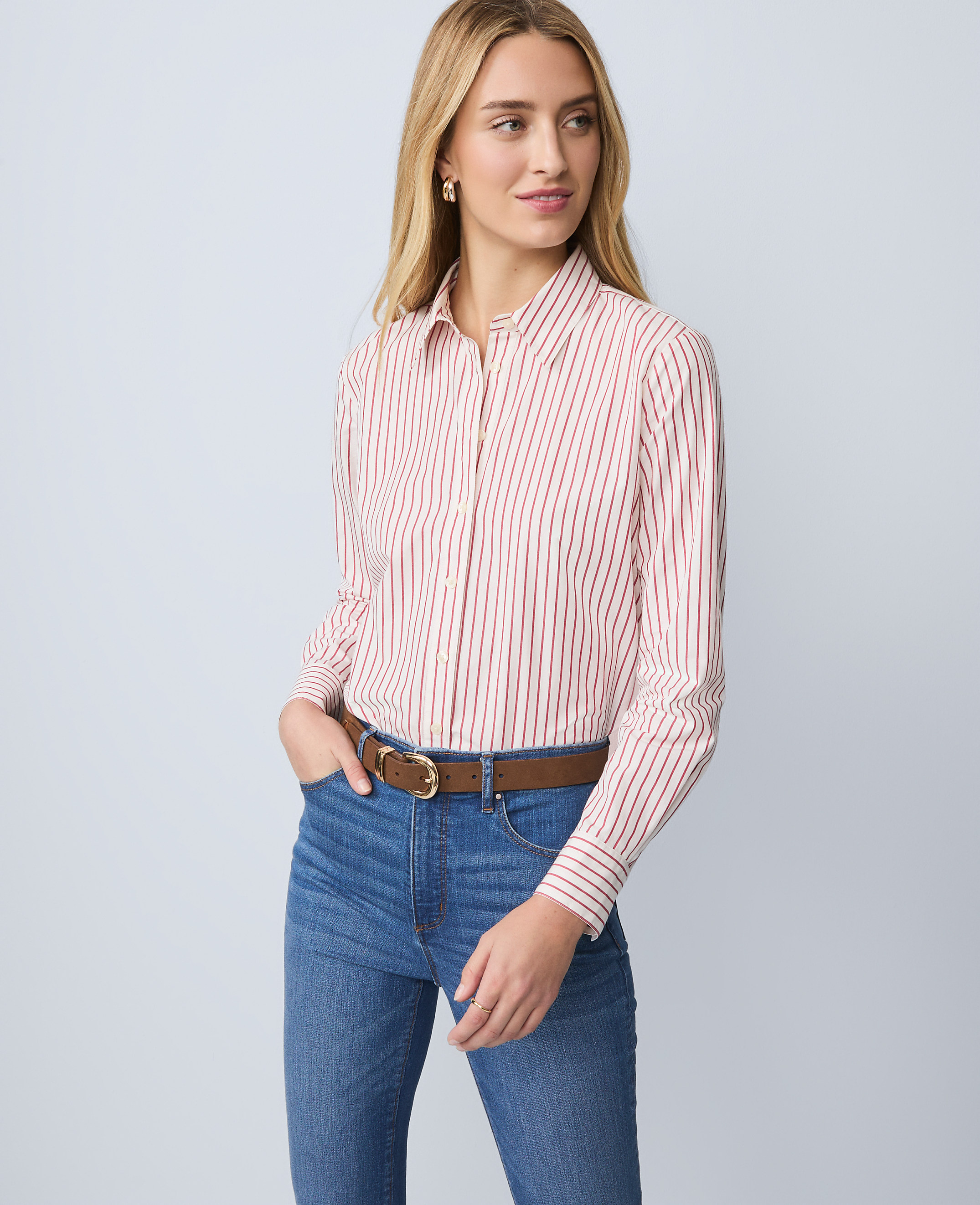 Weekend Striped Relaxed Perfect Shirt
