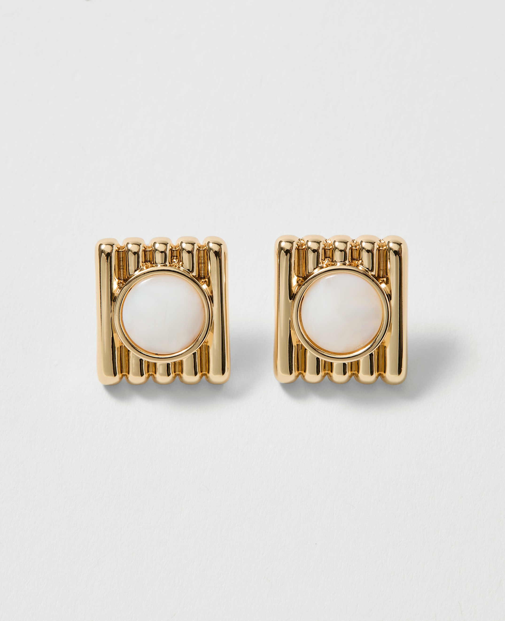 Textured Stone Stud Earrings