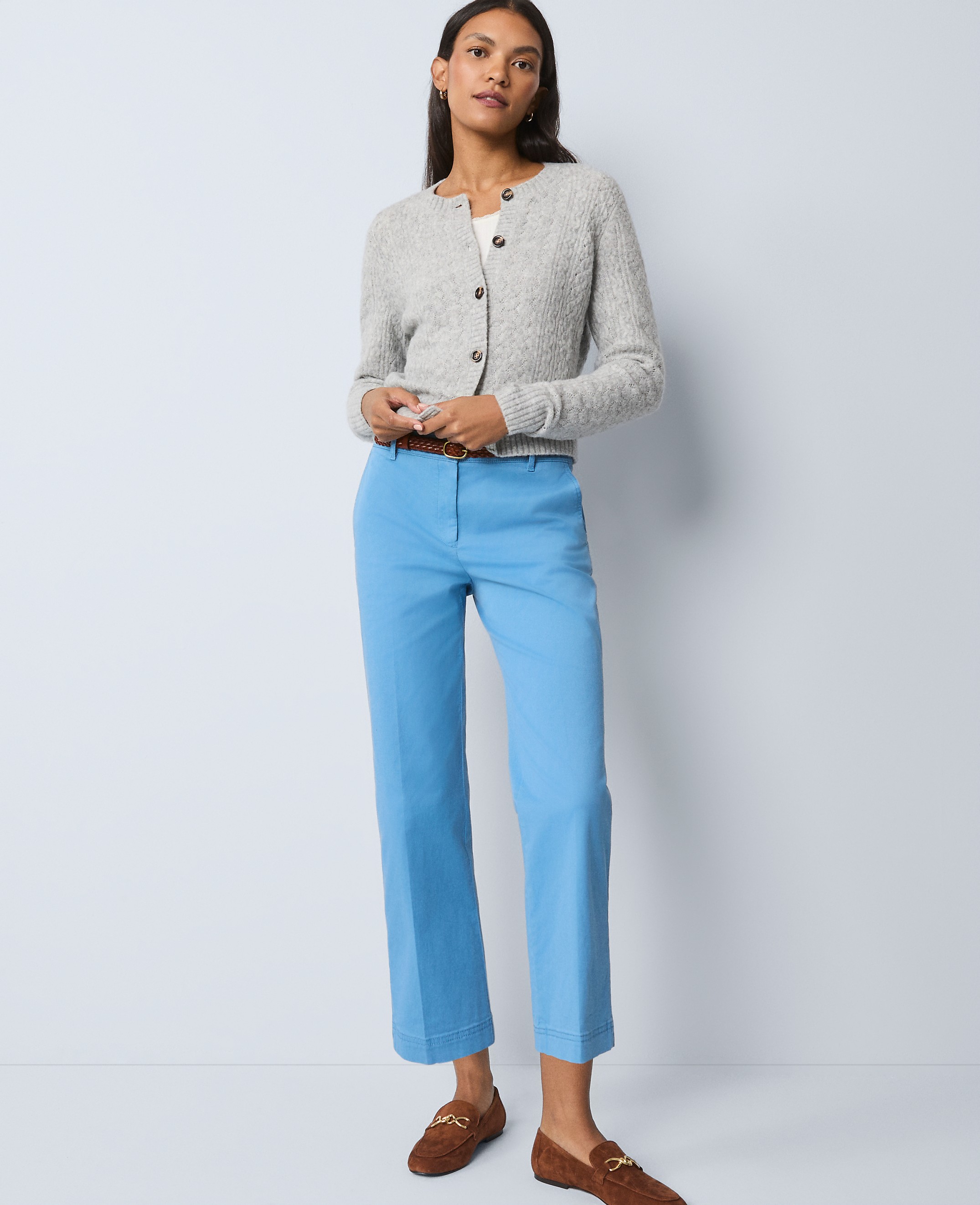 Petite Weekend Collection Belted Ankle Pant