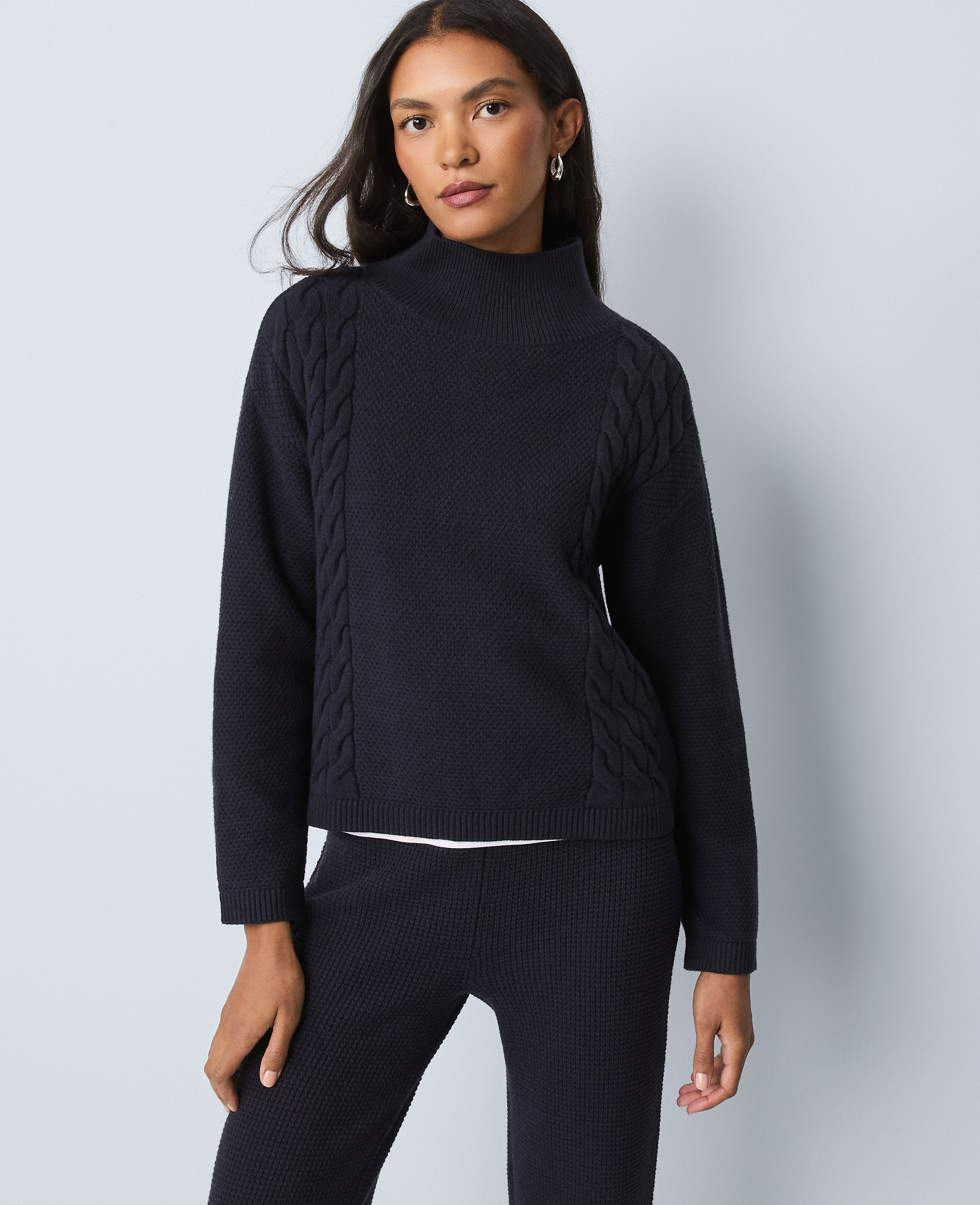 Weekend Mixed Cable Sweater