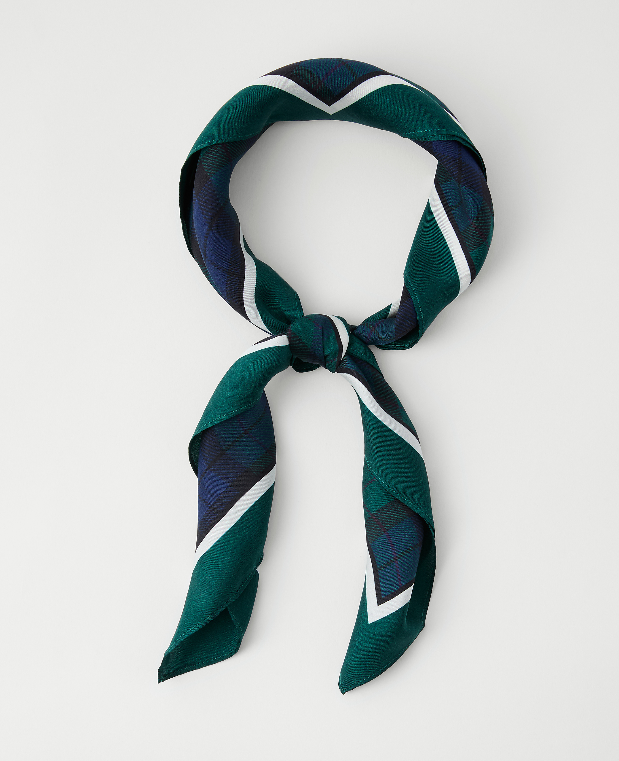 Plaid Silk Scarf
