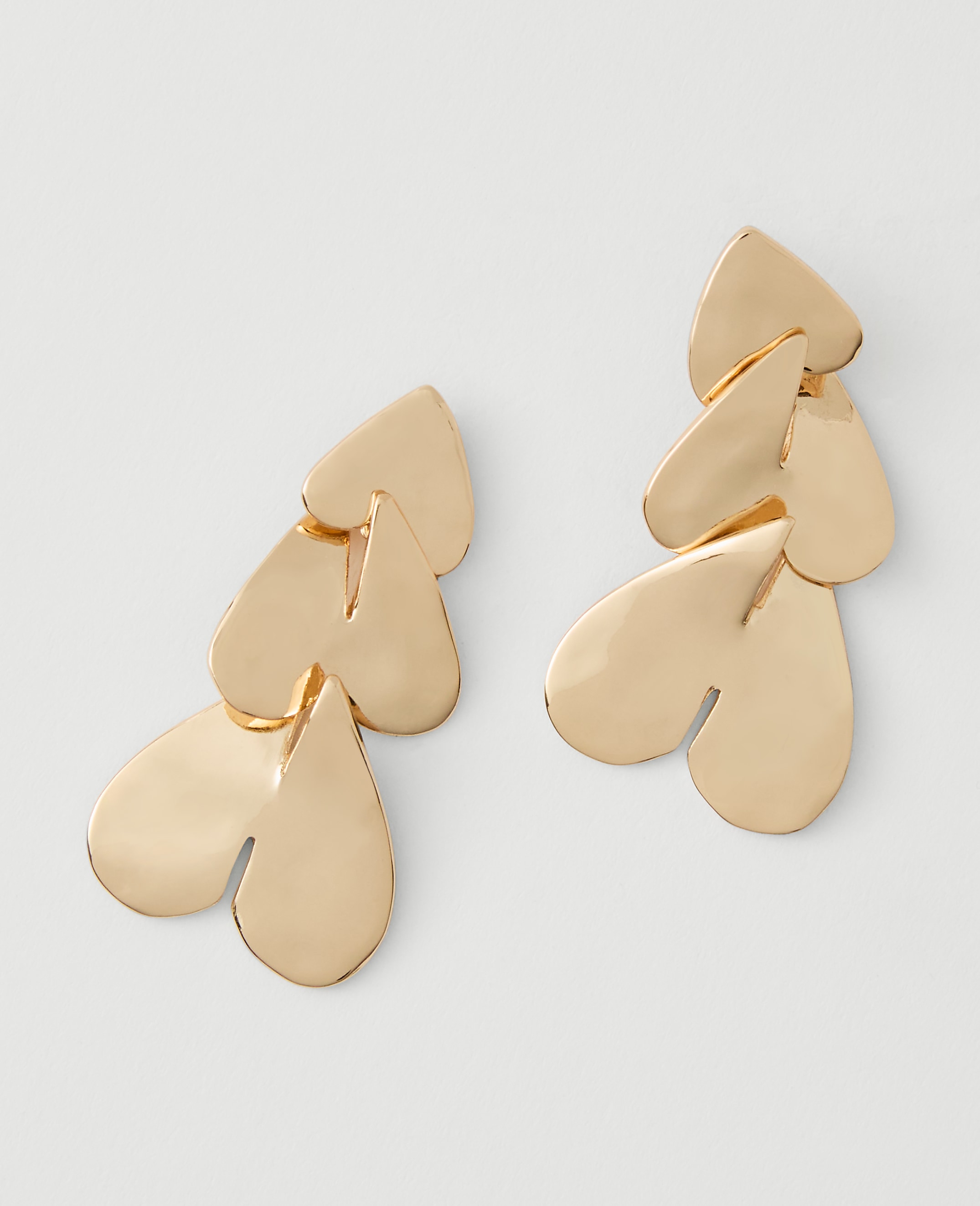 Metal Heart Drop Earrings