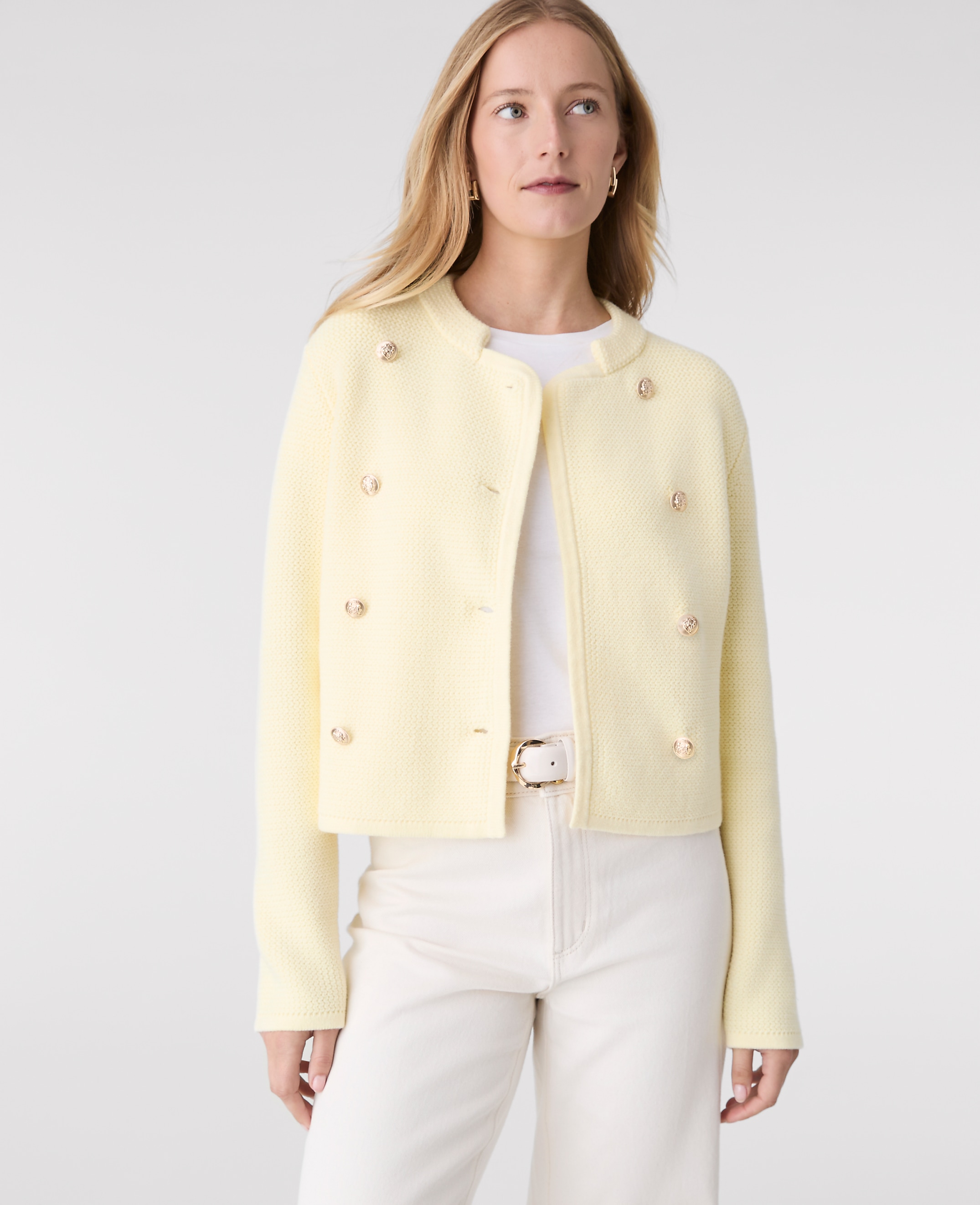 Double Breasted Sweater Jacket