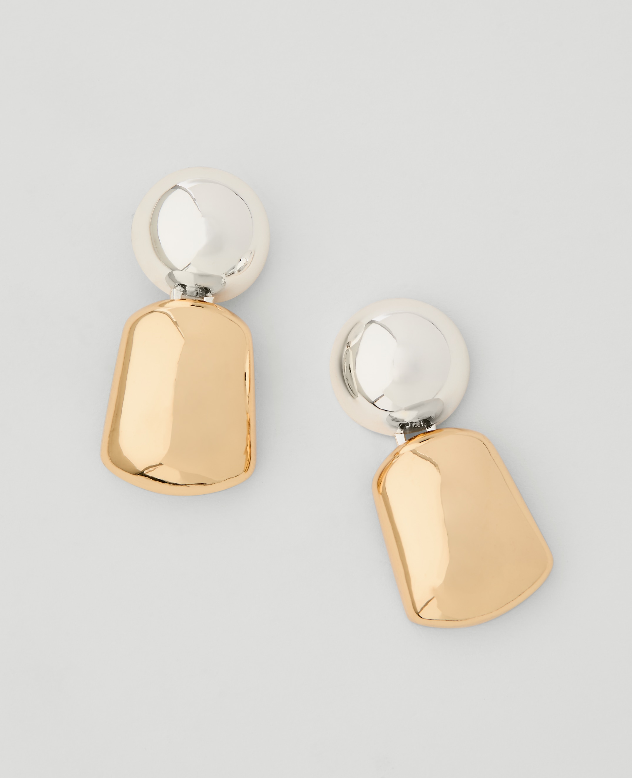 Mixed Metal Drop Earrings