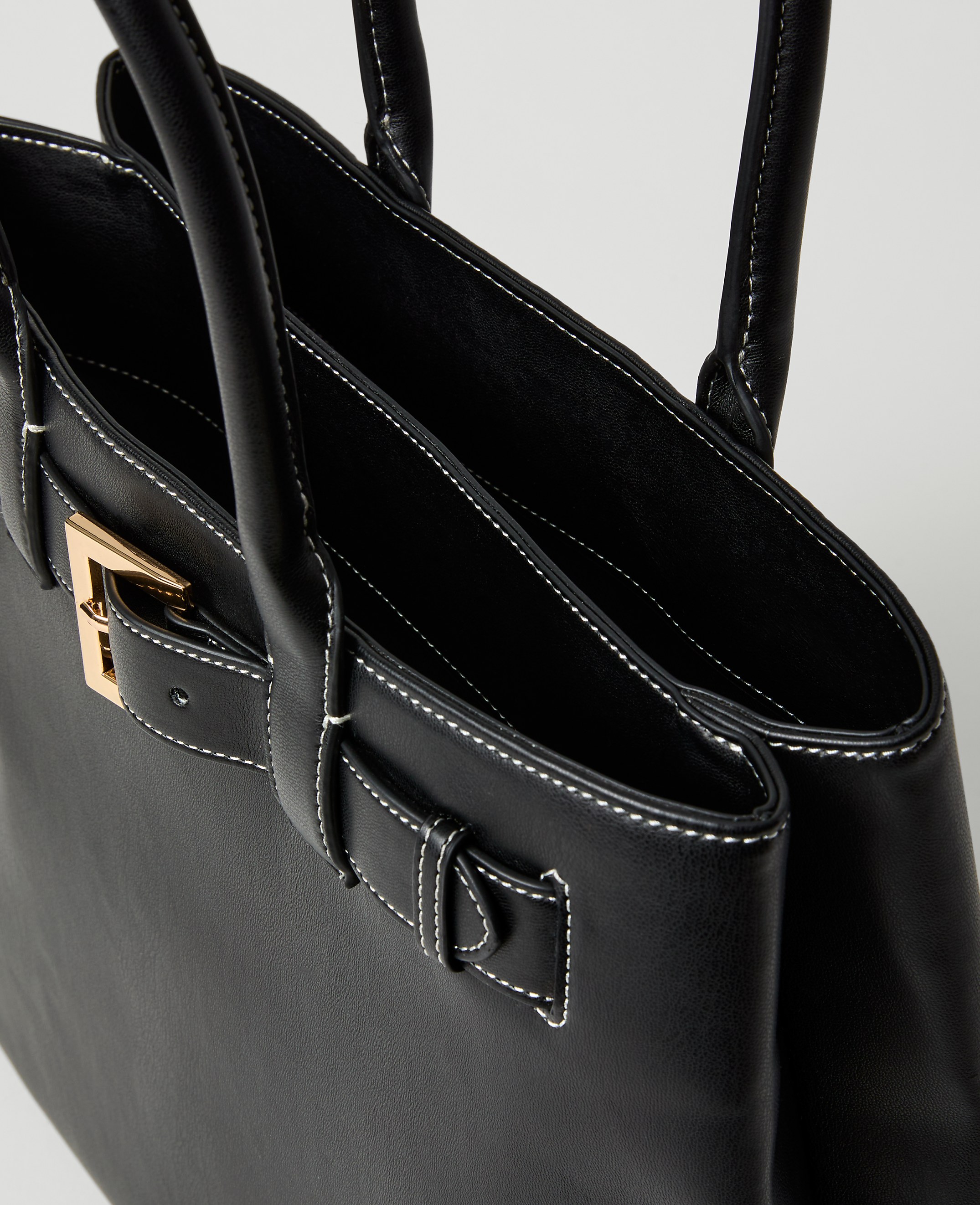 Belted Leather Tote - thumbnail 3