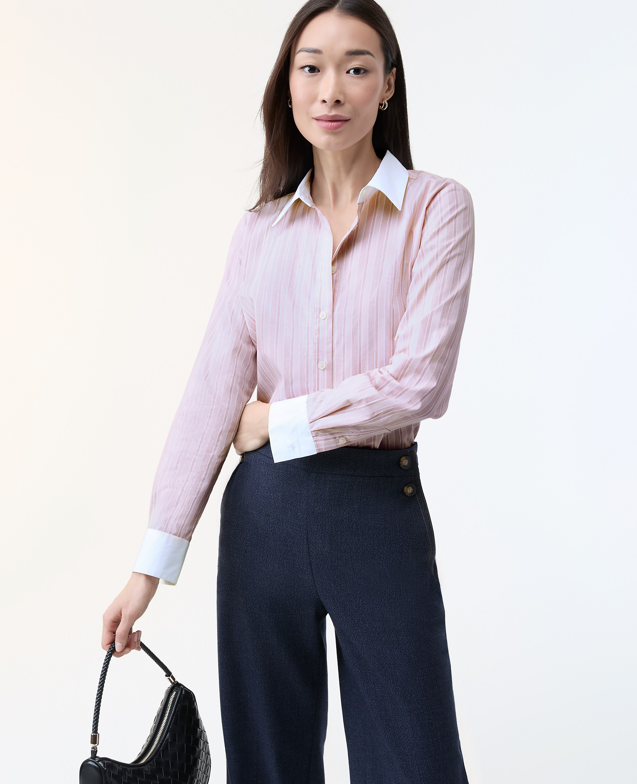 Petite Striped Relaxed Perfect Shirt