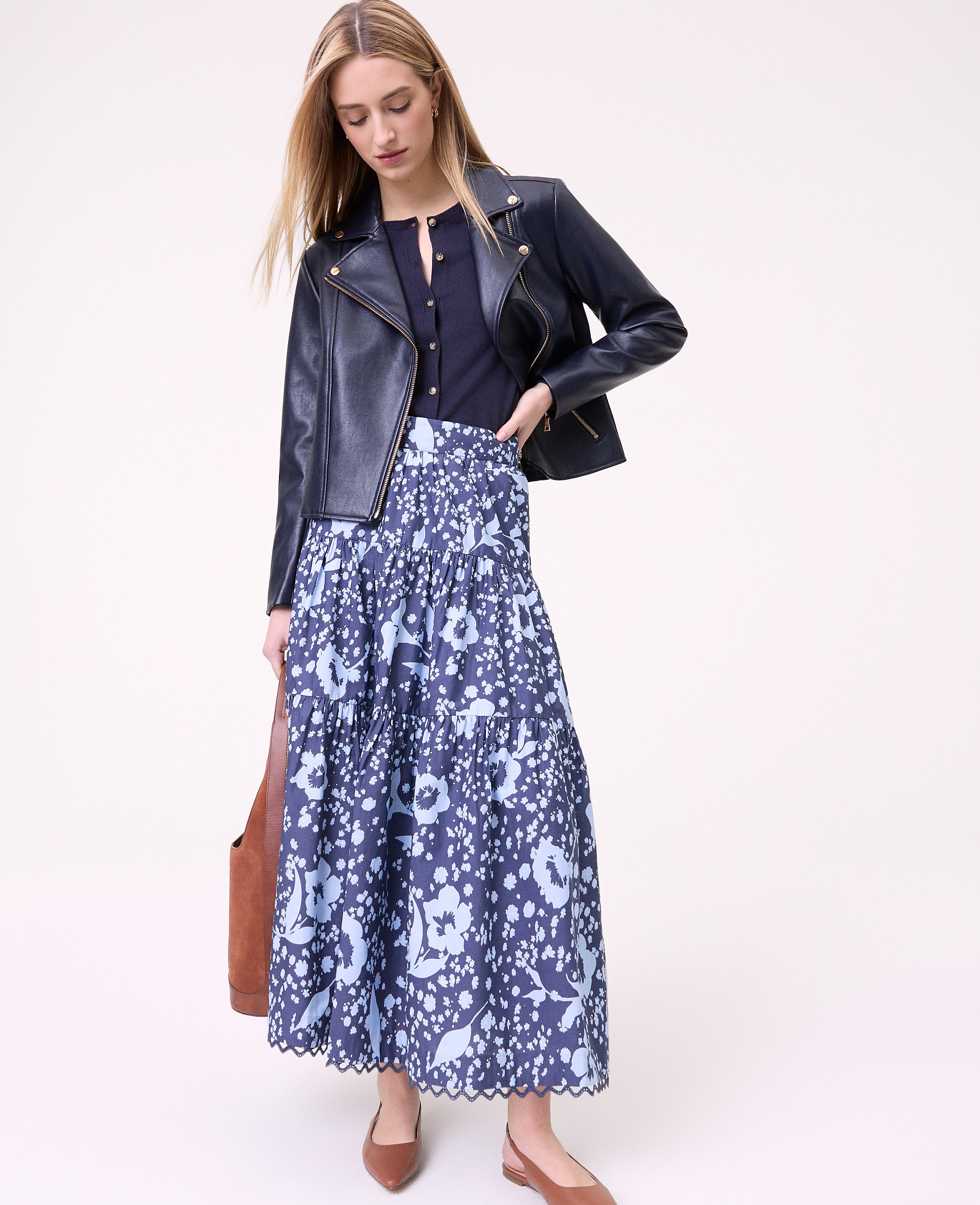 Weekend Floral Tiered Skirt