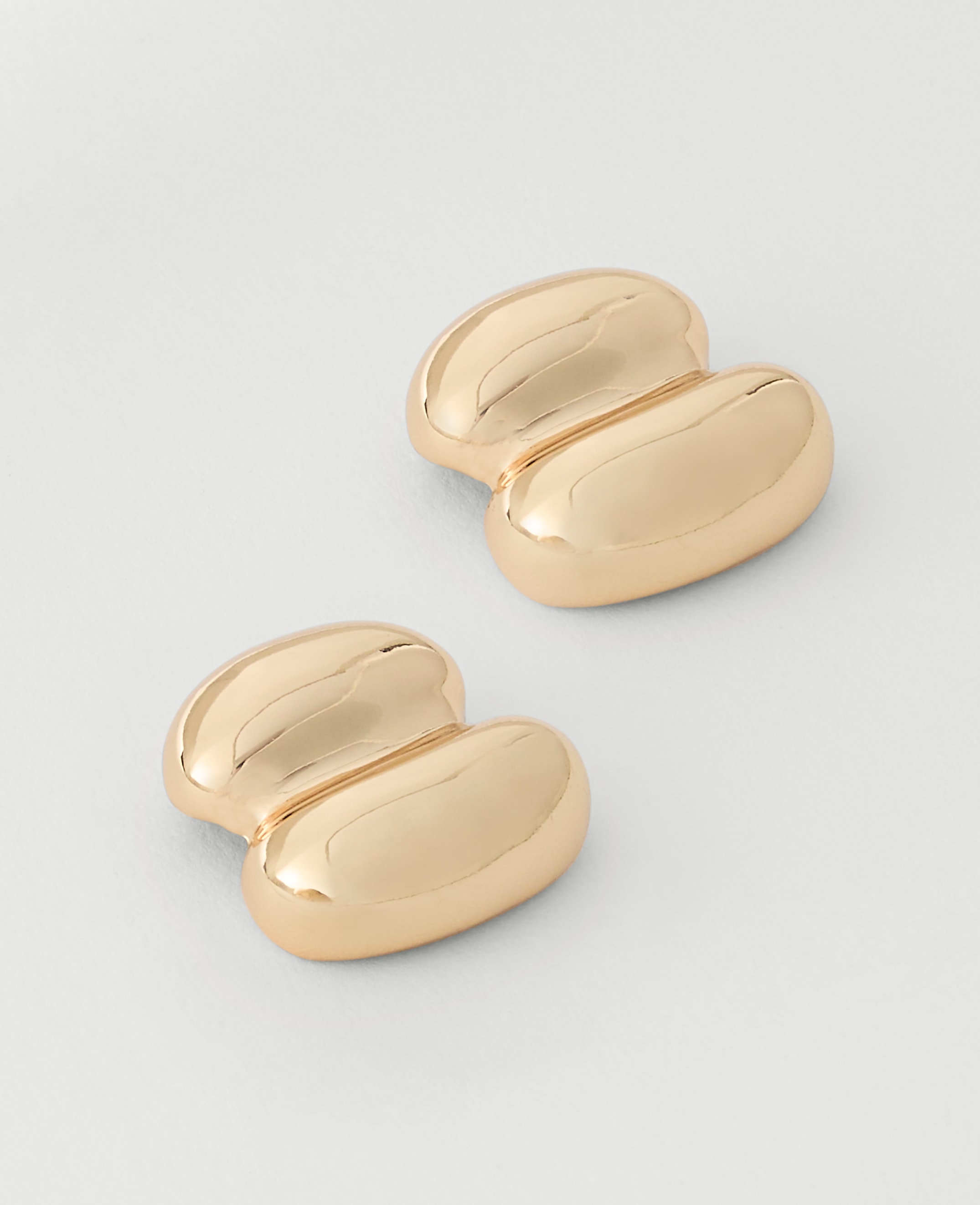 Double Metal Stud Earrings