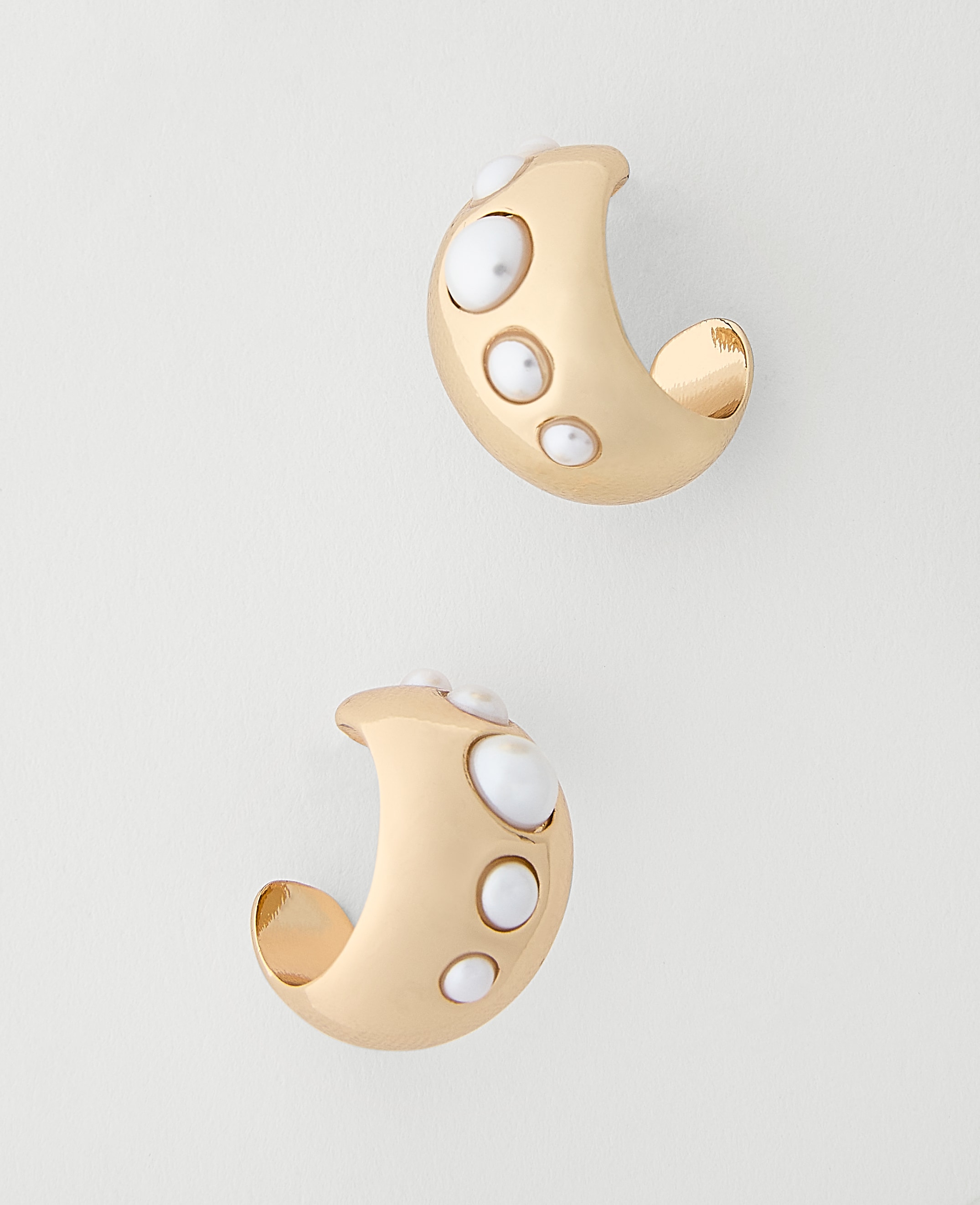 Pearl Bubble Hoop Earrings