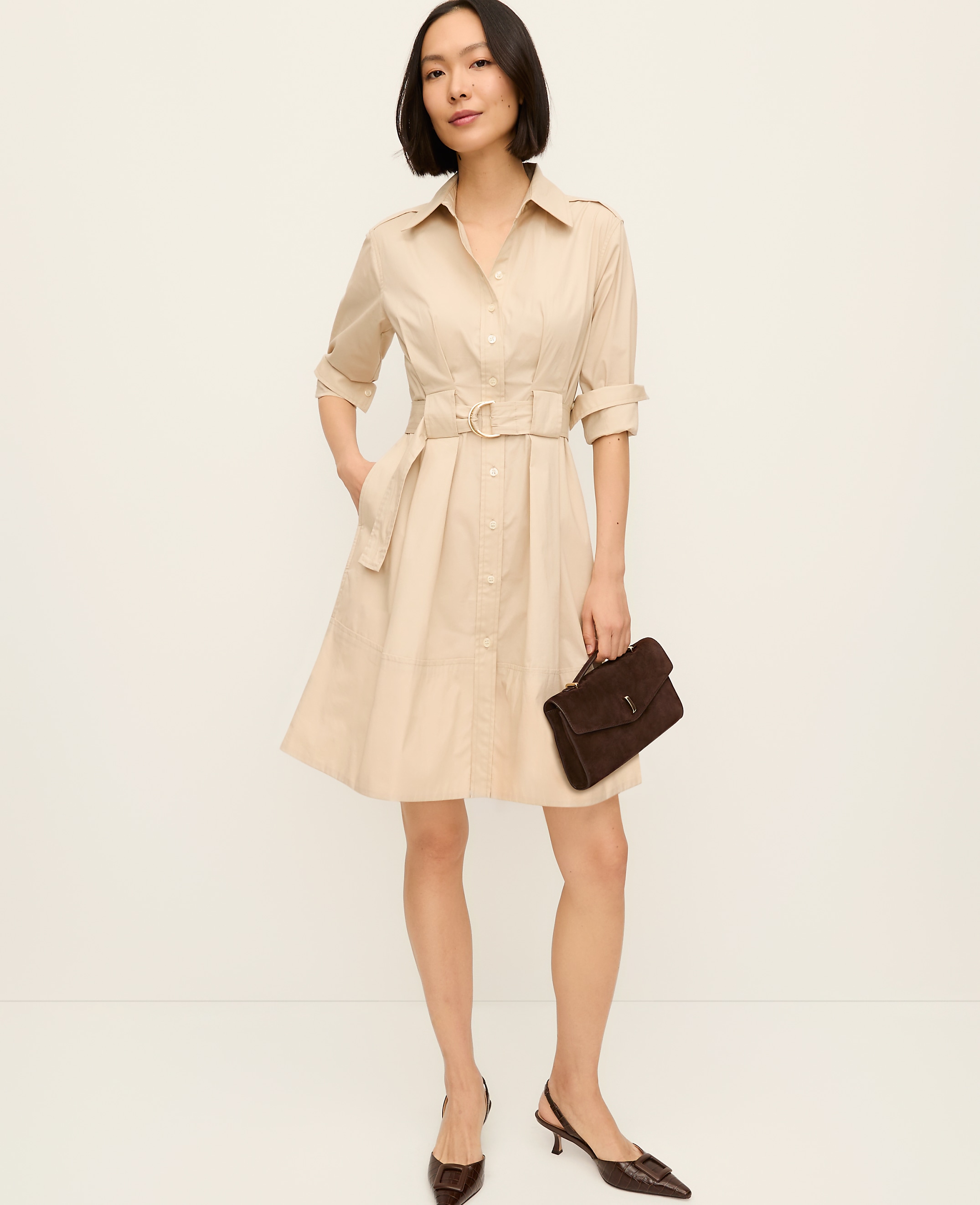Flare Pocket Shirtdress