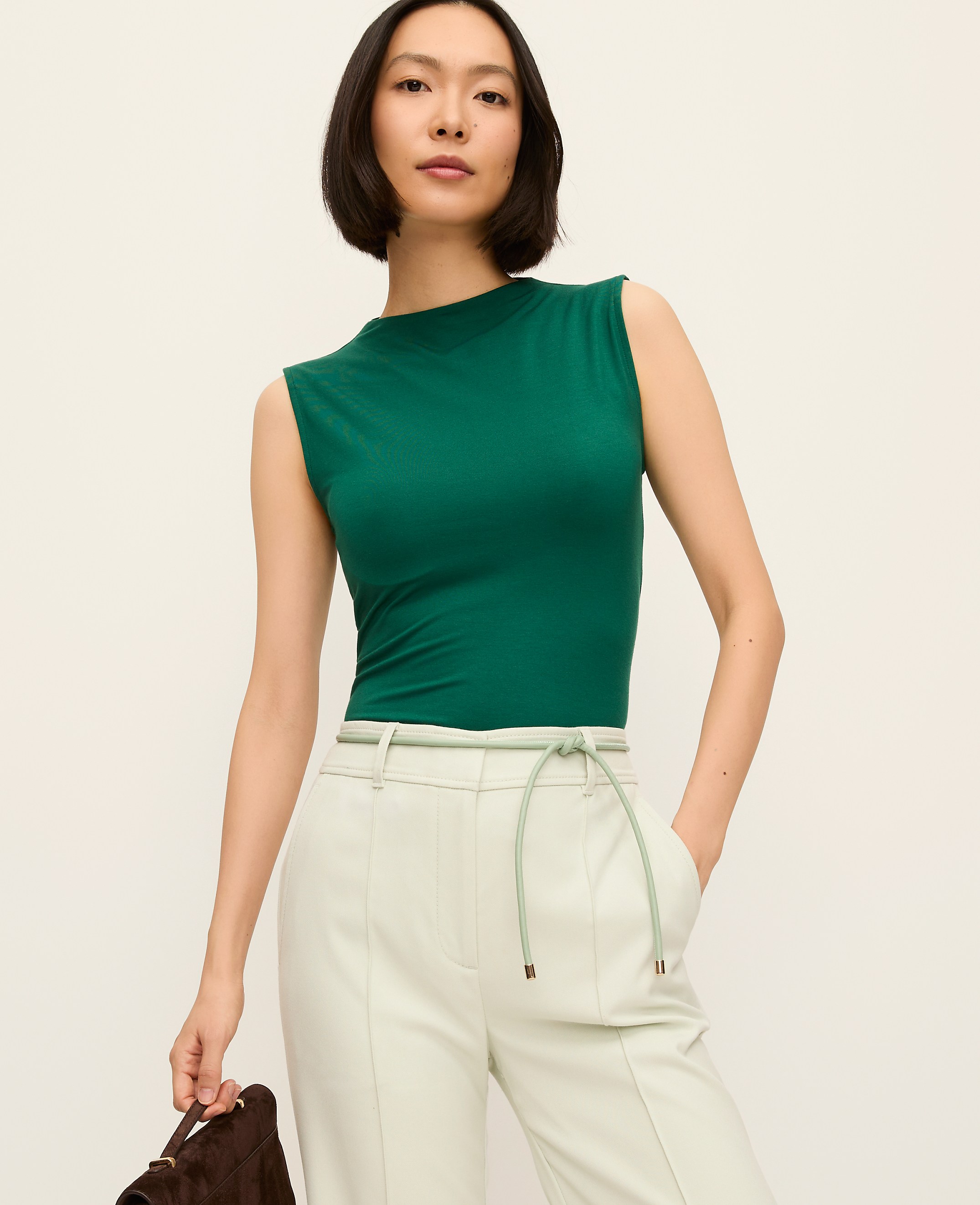 Petite Mock Neck Tank