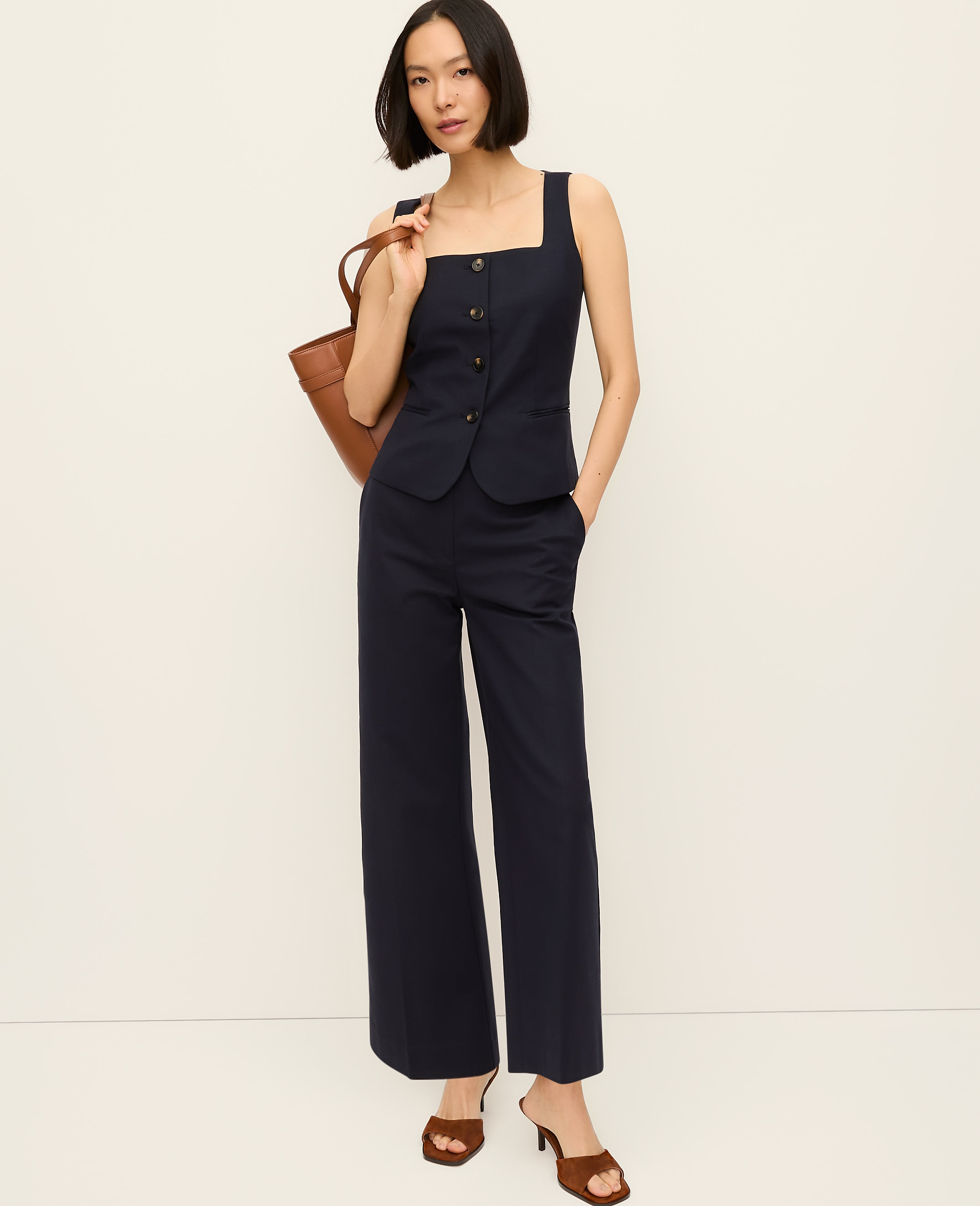 The High Rise Everyday Ankle Pant in Doubleweave