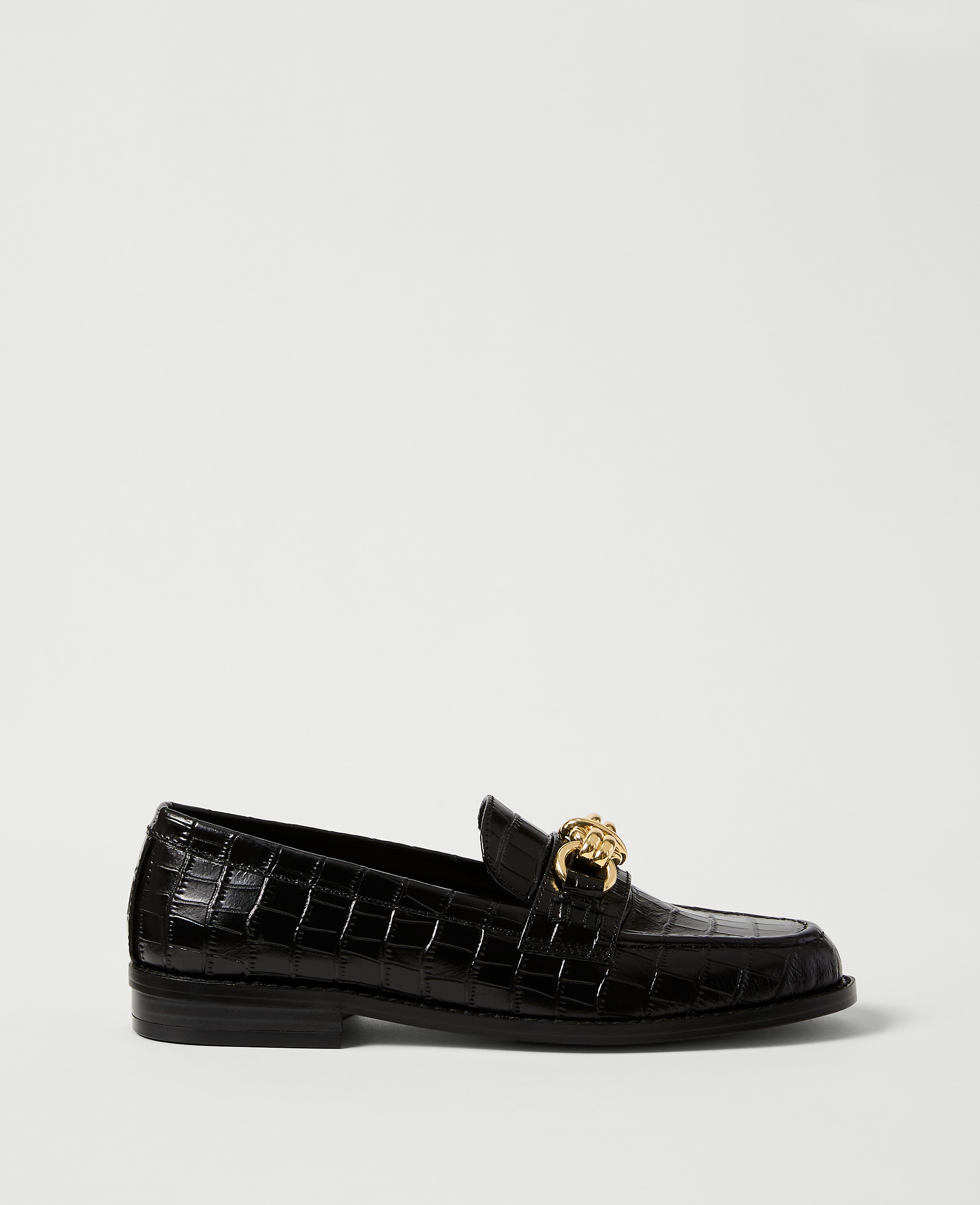 Hardware Embellished Croco Loafer - thumbnail 3