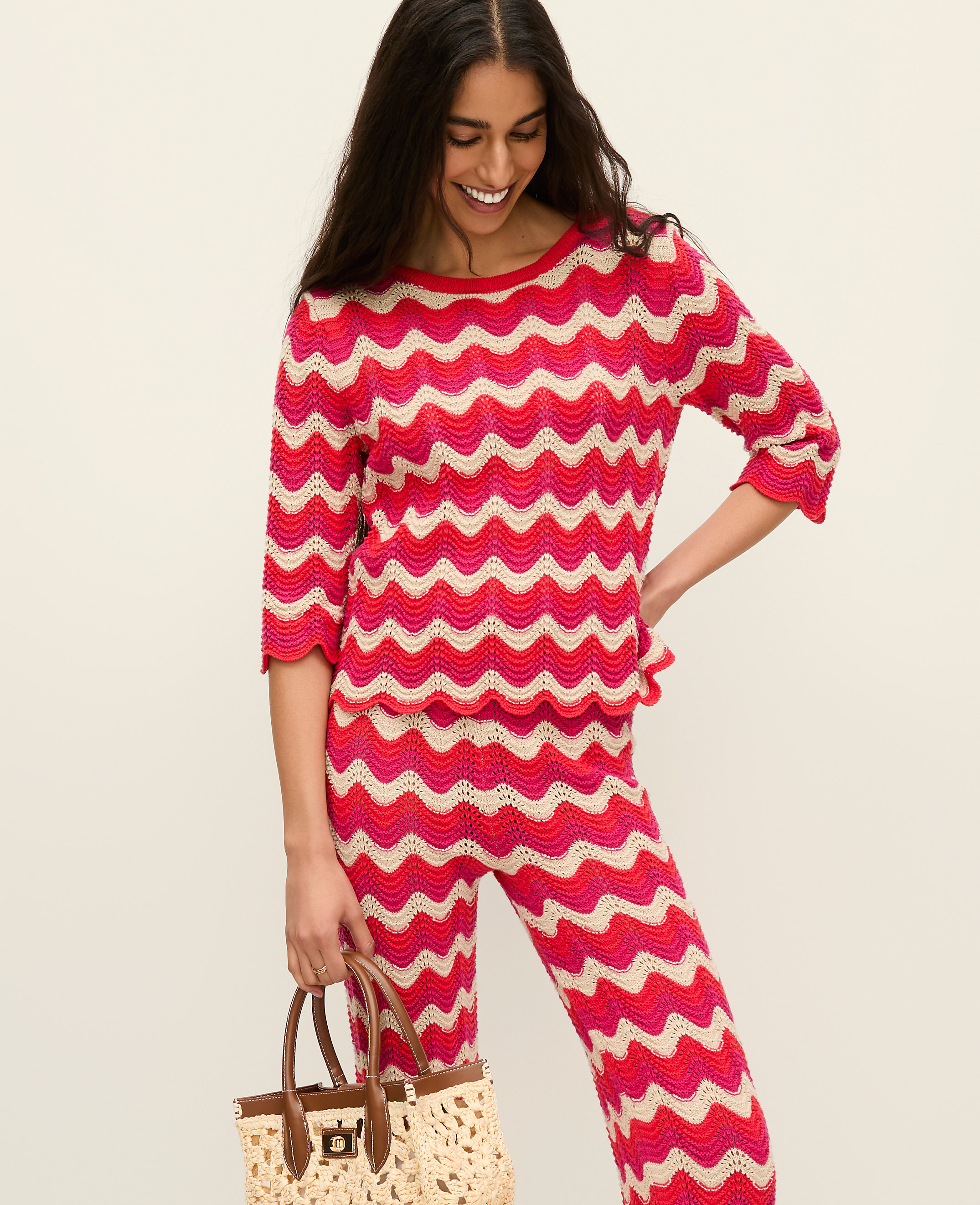 Striped Crochet Sweater