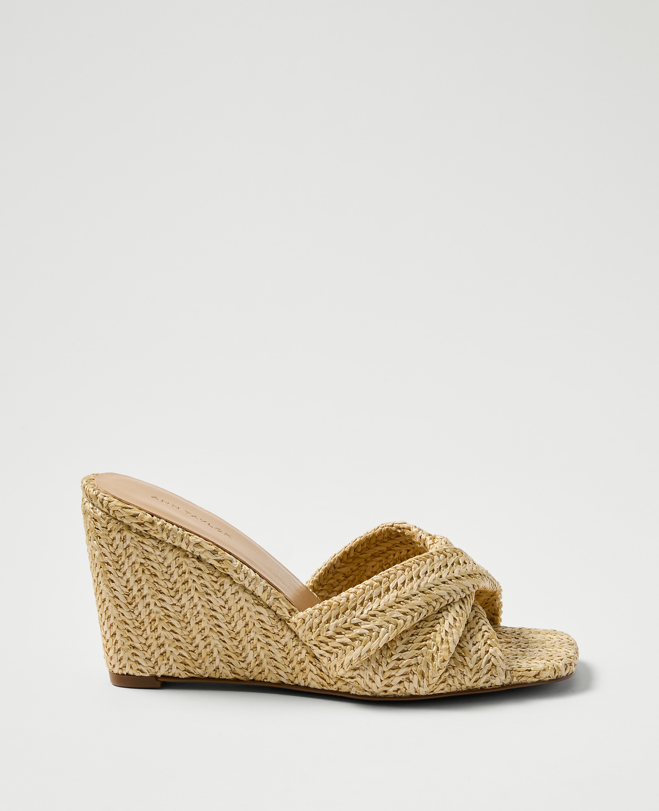 Straw Wedge Sandal