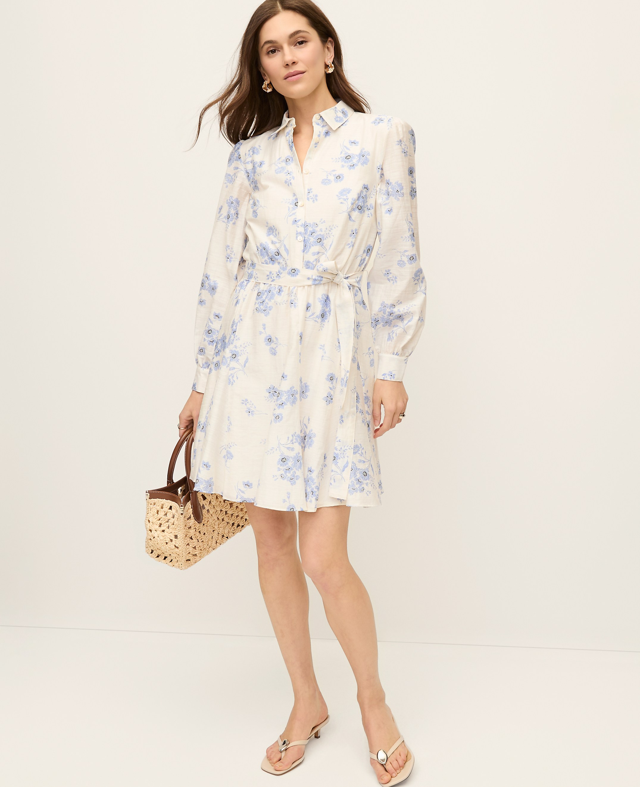 Collared Floral Shirtdress