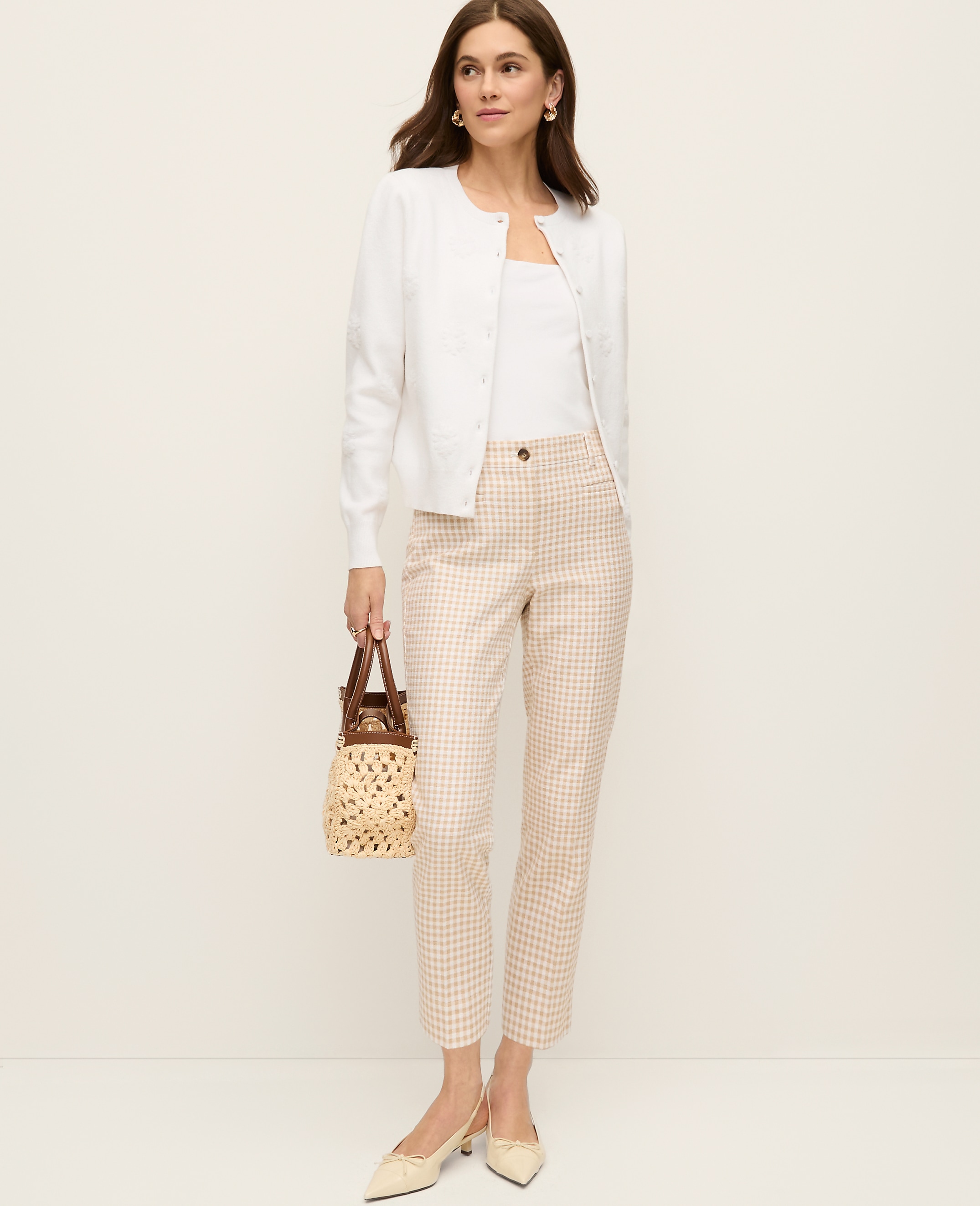 The Cotton Crop Pant in Gingham