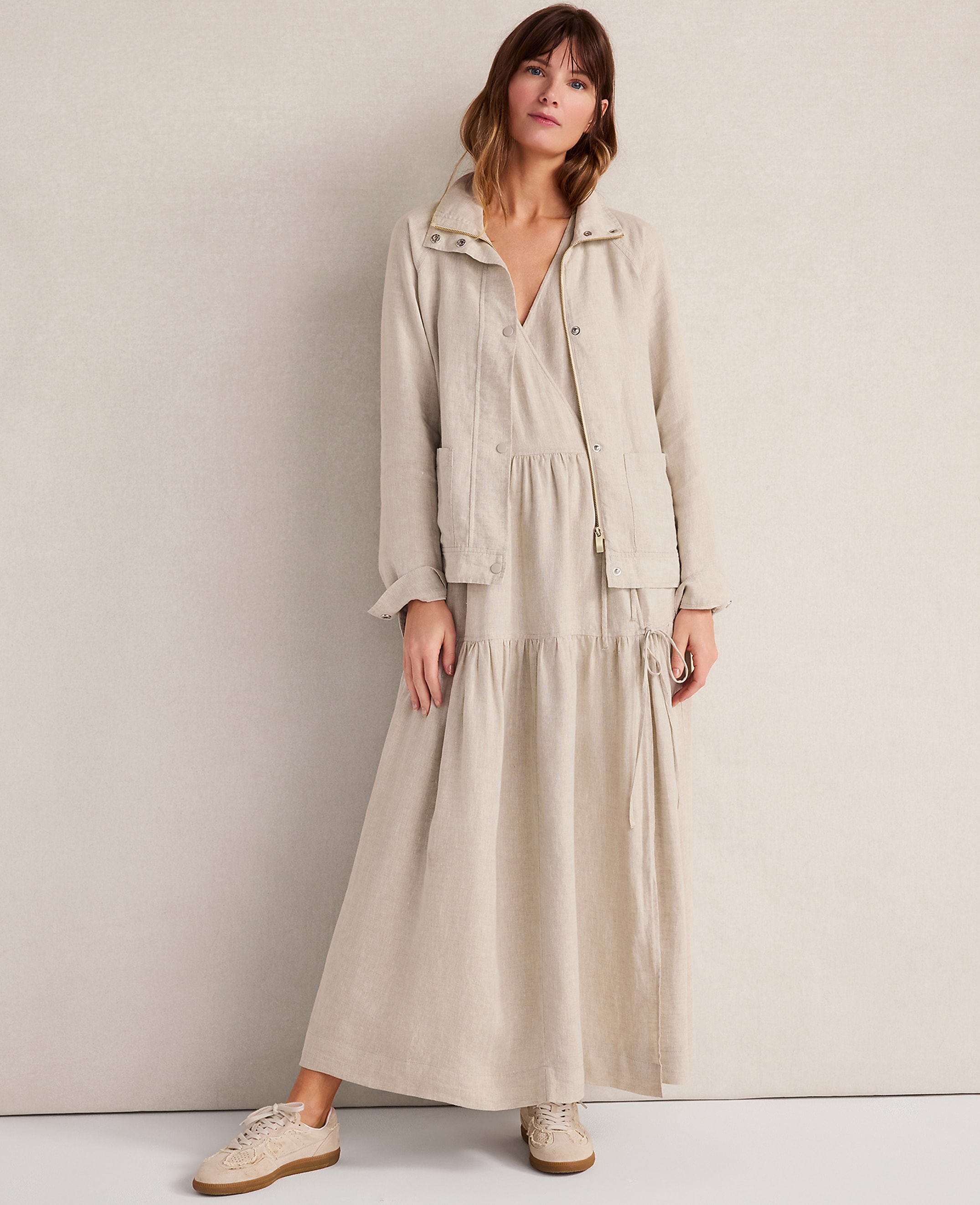 Haven Well Within Everweave Linen Tiered Wrap Dress - thumbnail 5