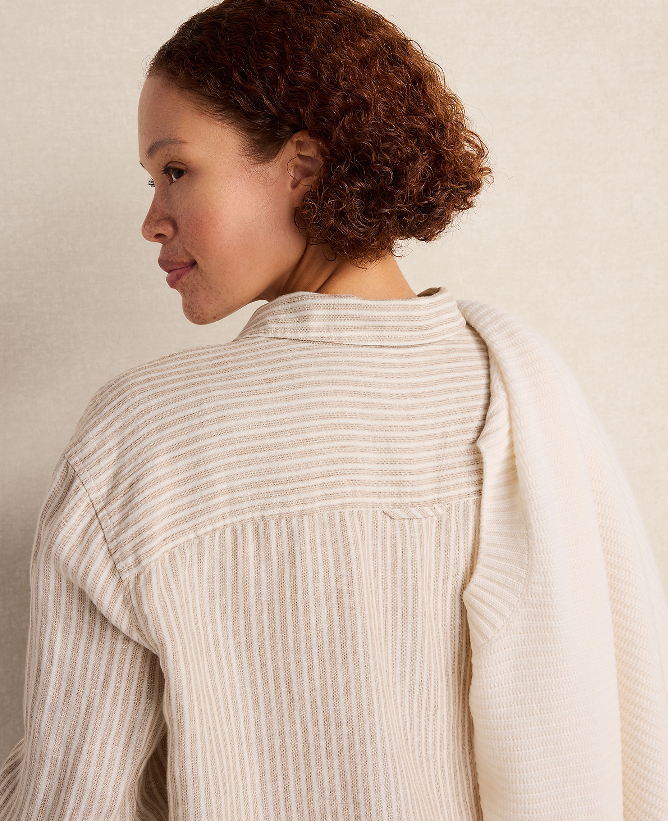 Haven Well Within The Daily Shirt in Everweave Linen Stripe - thumbnail 3
