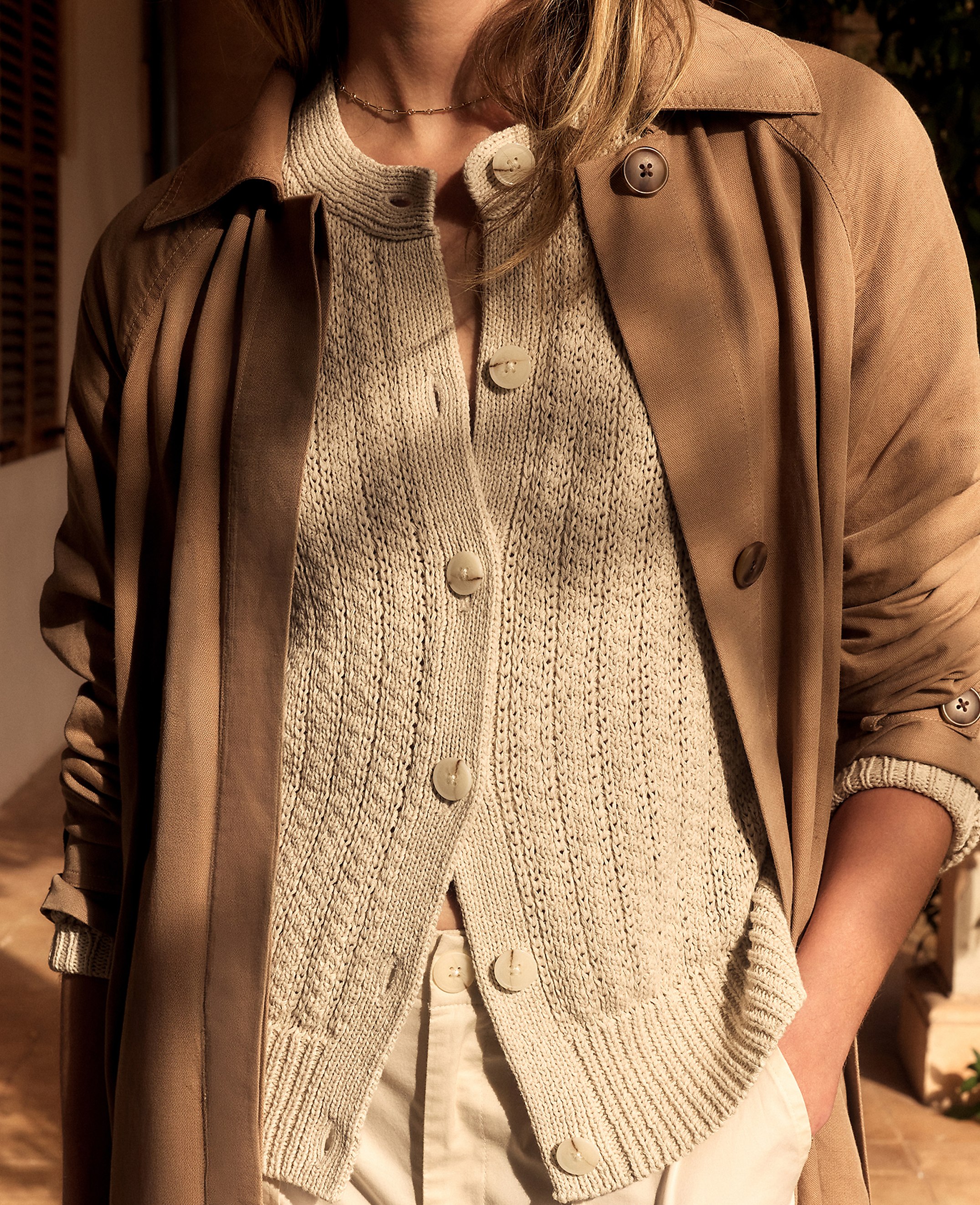 Haven Well Within Linen Tape Yarn Cardigan - thumbnail 5