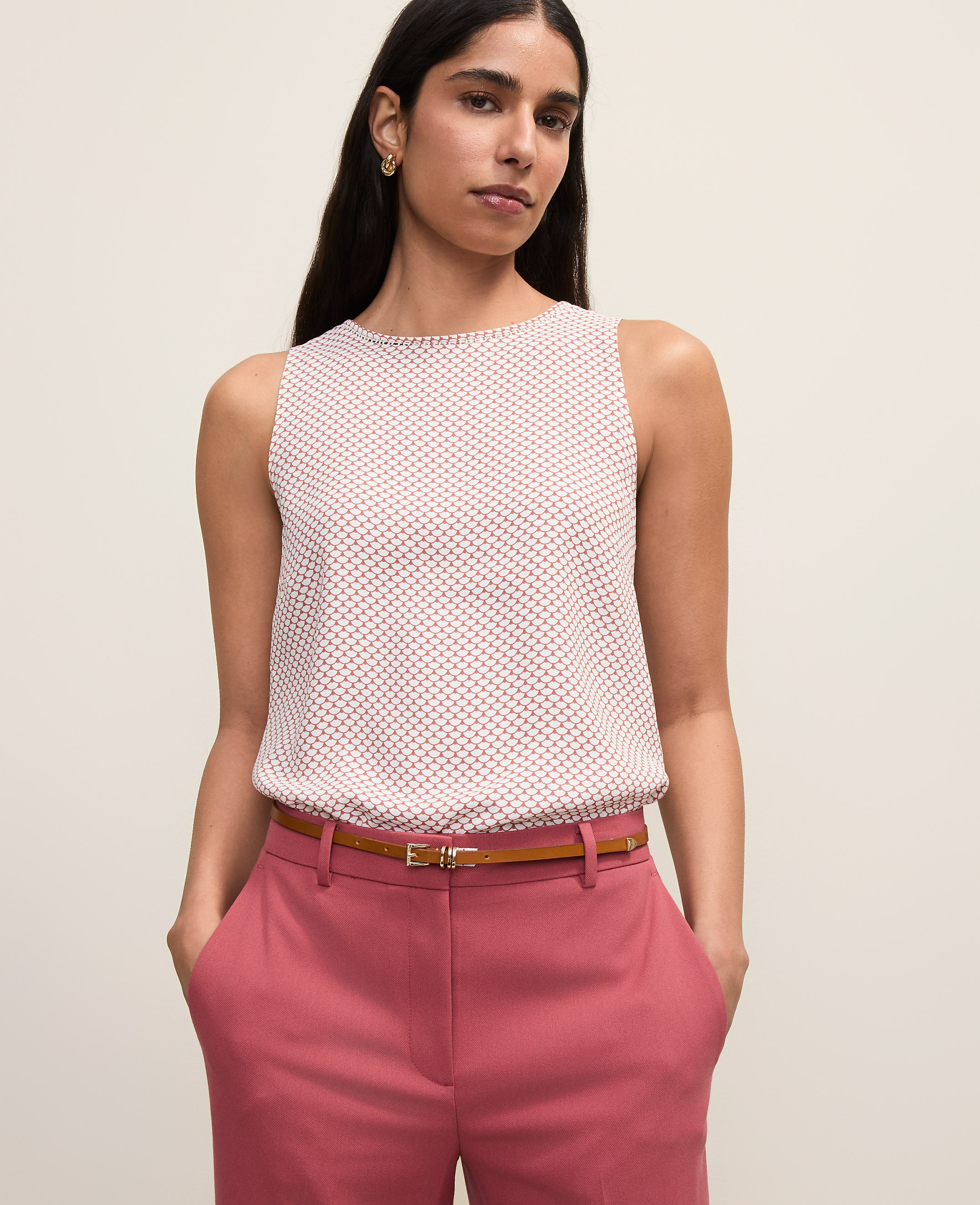Mixed Media Lace Trim Top