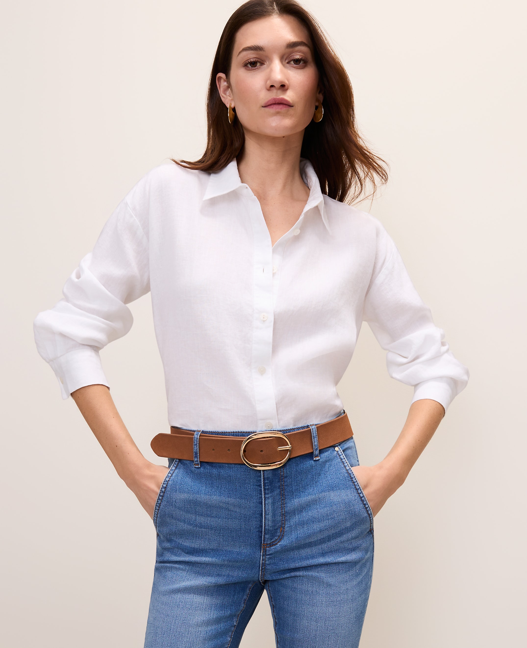The Petite Linen Button Down Shirt