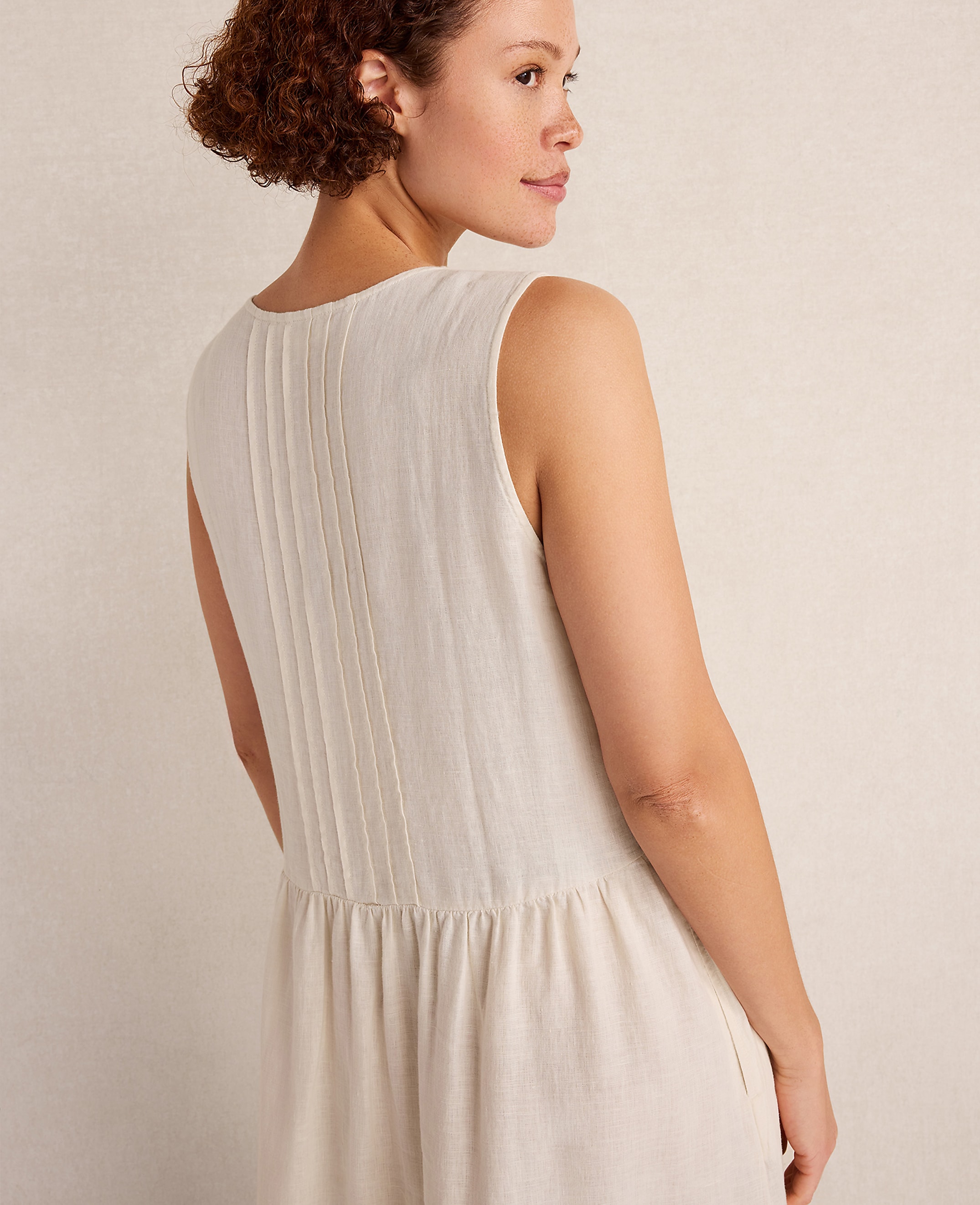 Haven Well Within Linen Pintuck Midi Dress - thumbnail 3