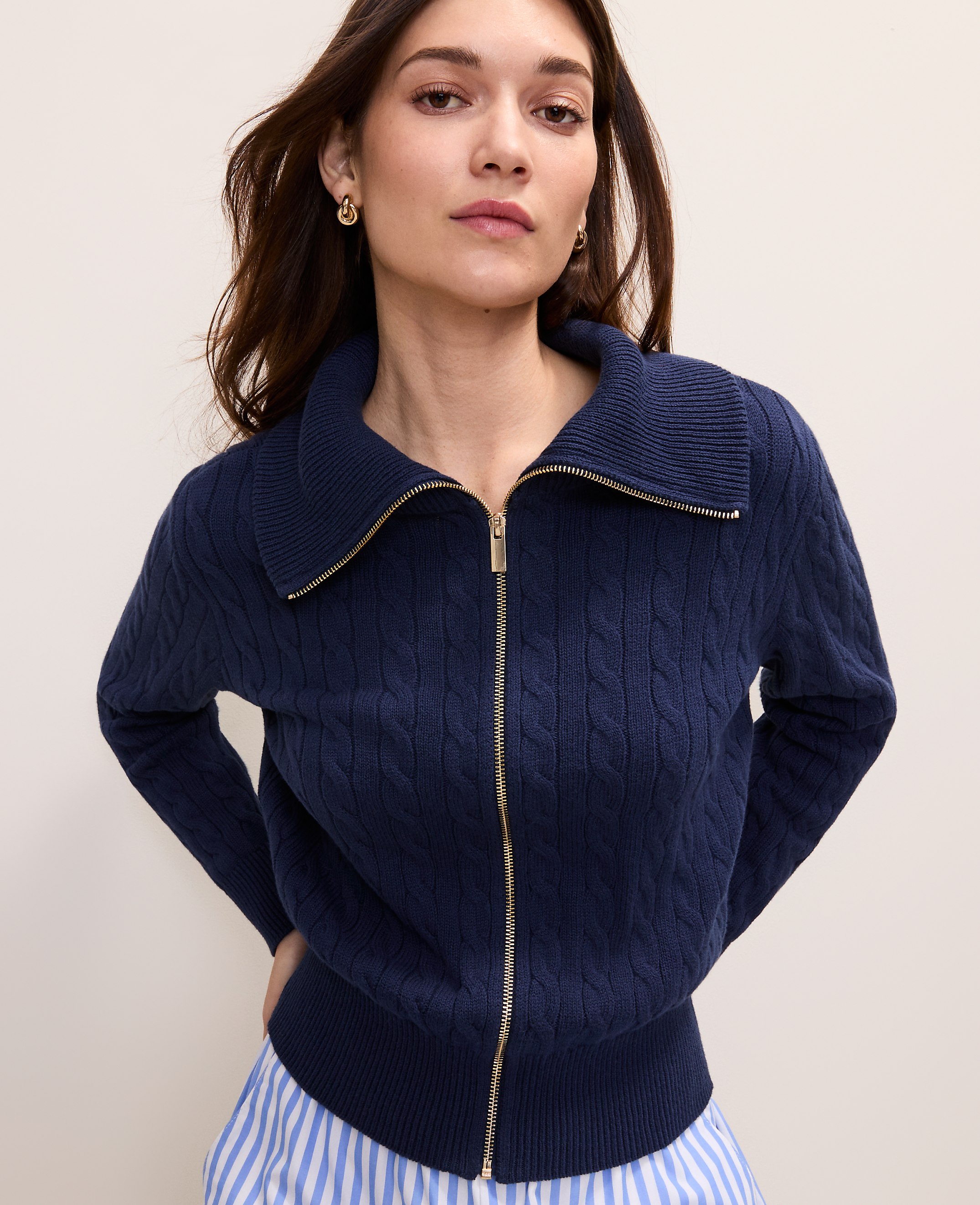 Weekend Cable Sweater Jacket