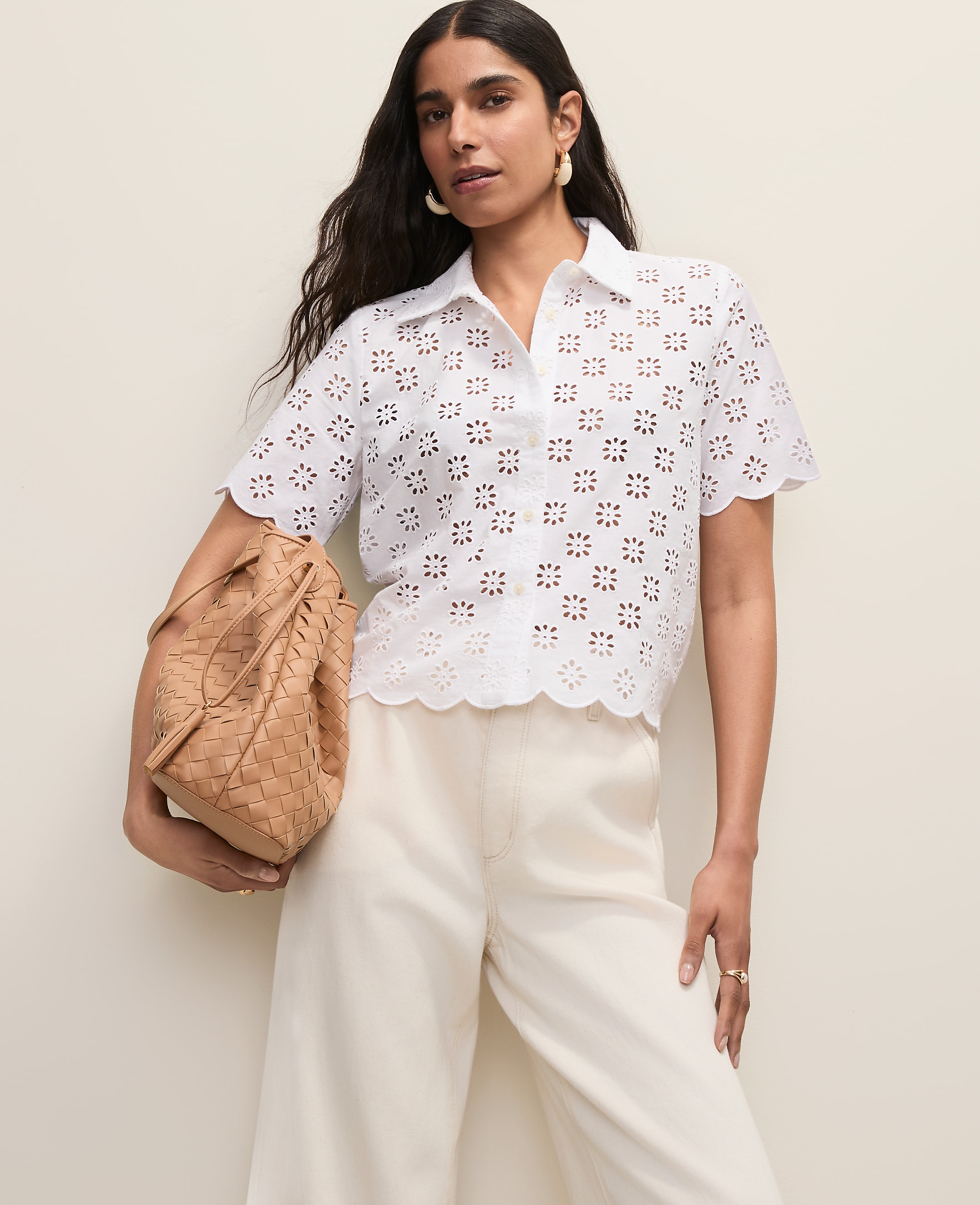 Petite Eyelet Blouse