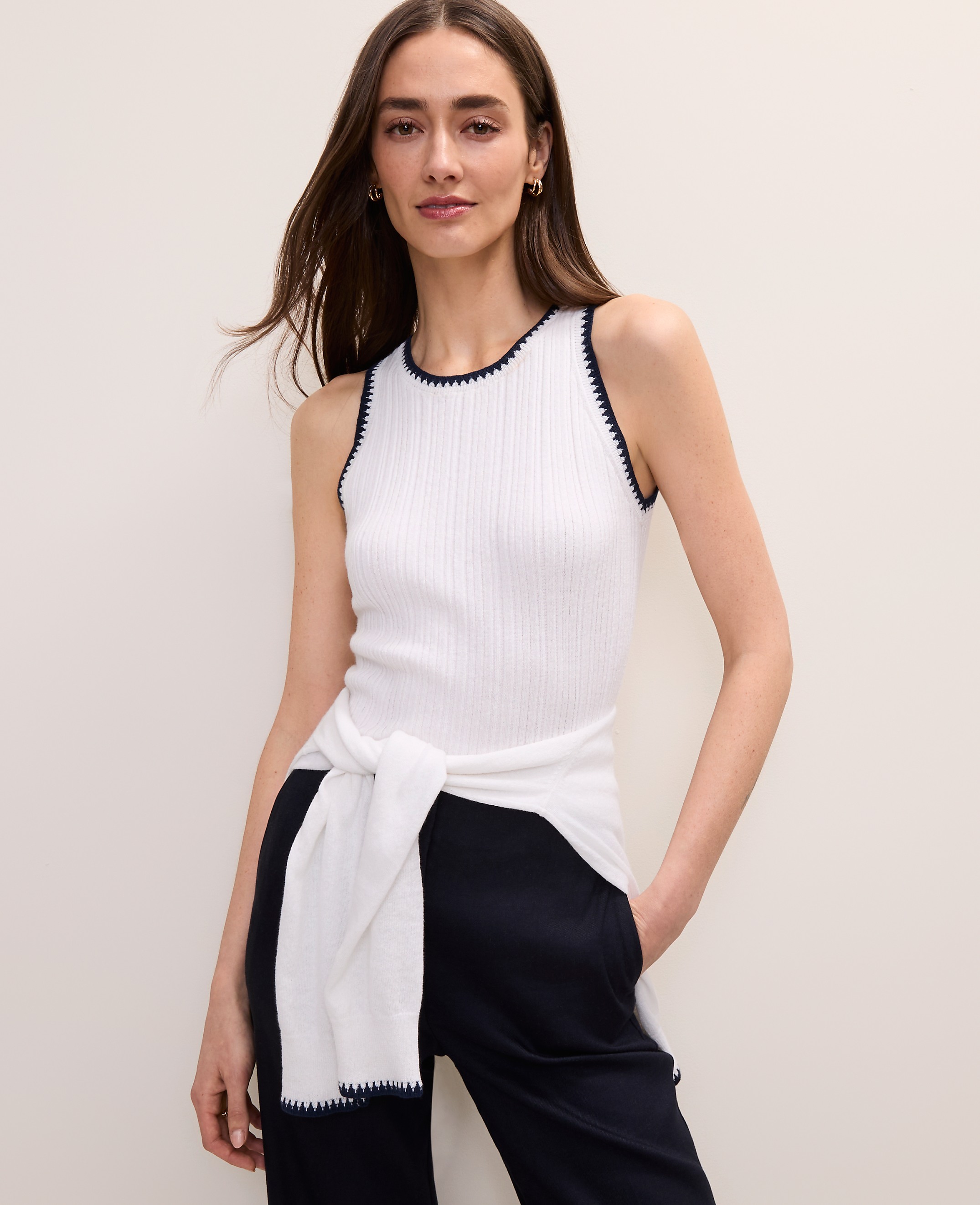Tipped Sweater Shell