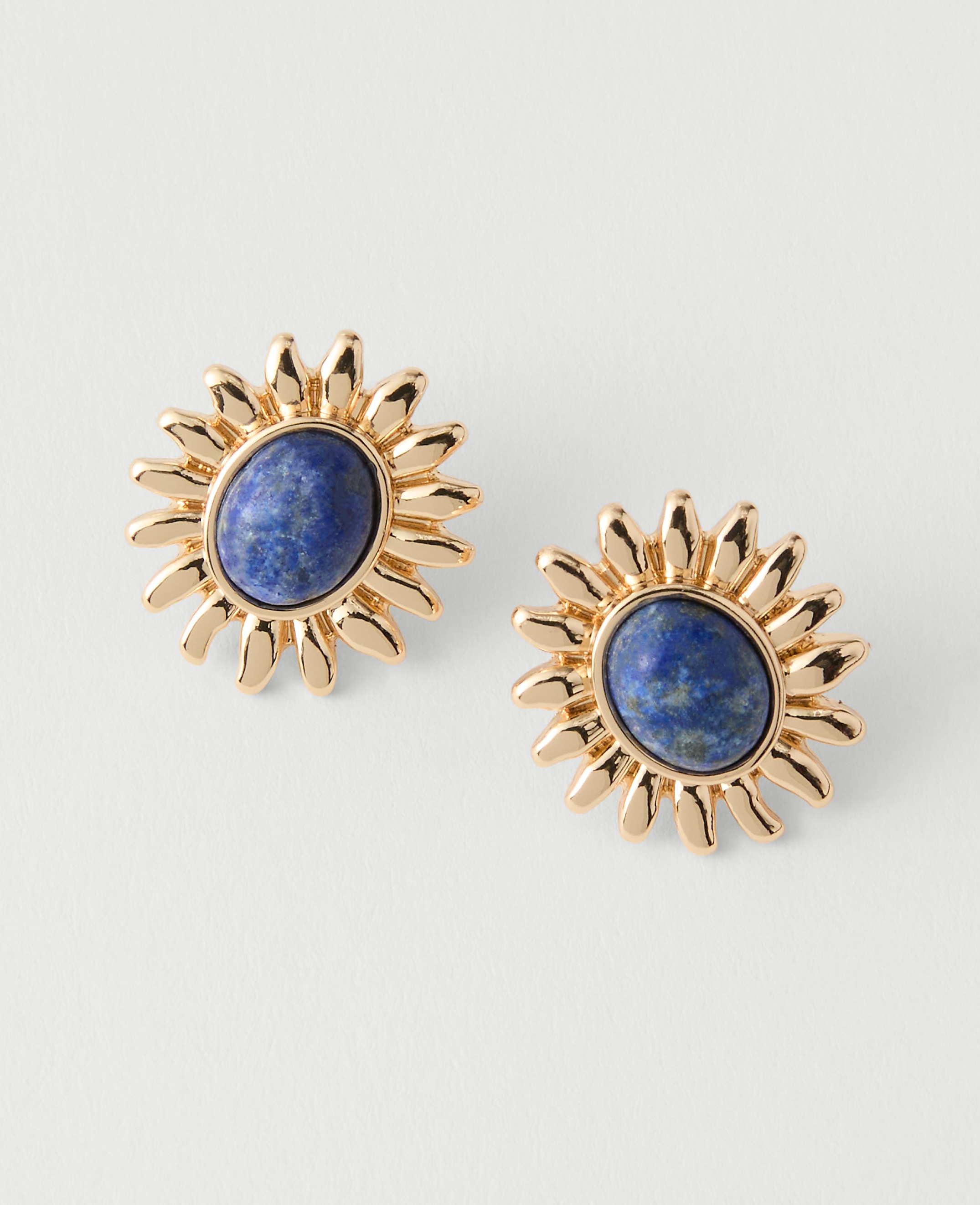 Sun Stone Stud Earrings