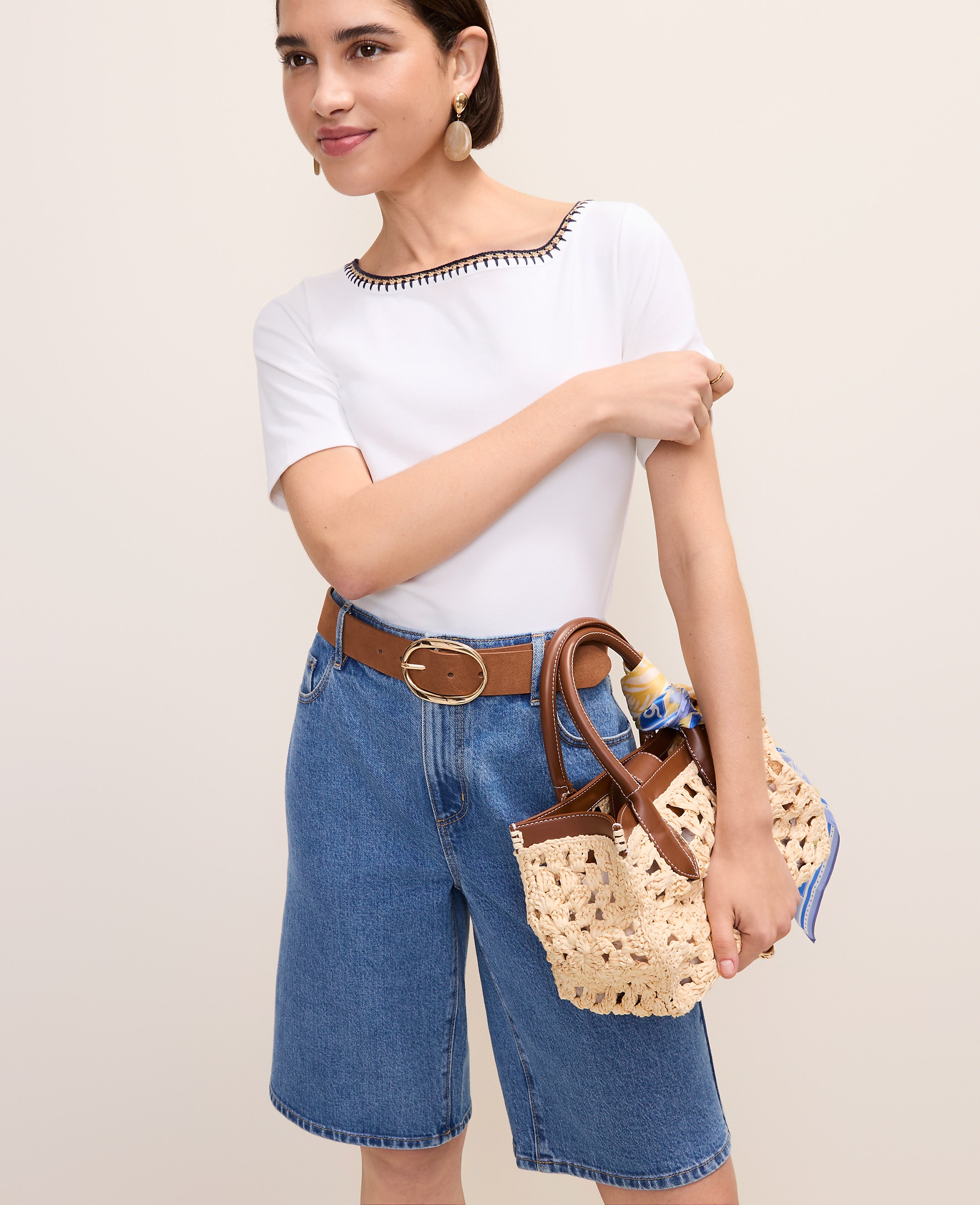 Crochet Trim Tee