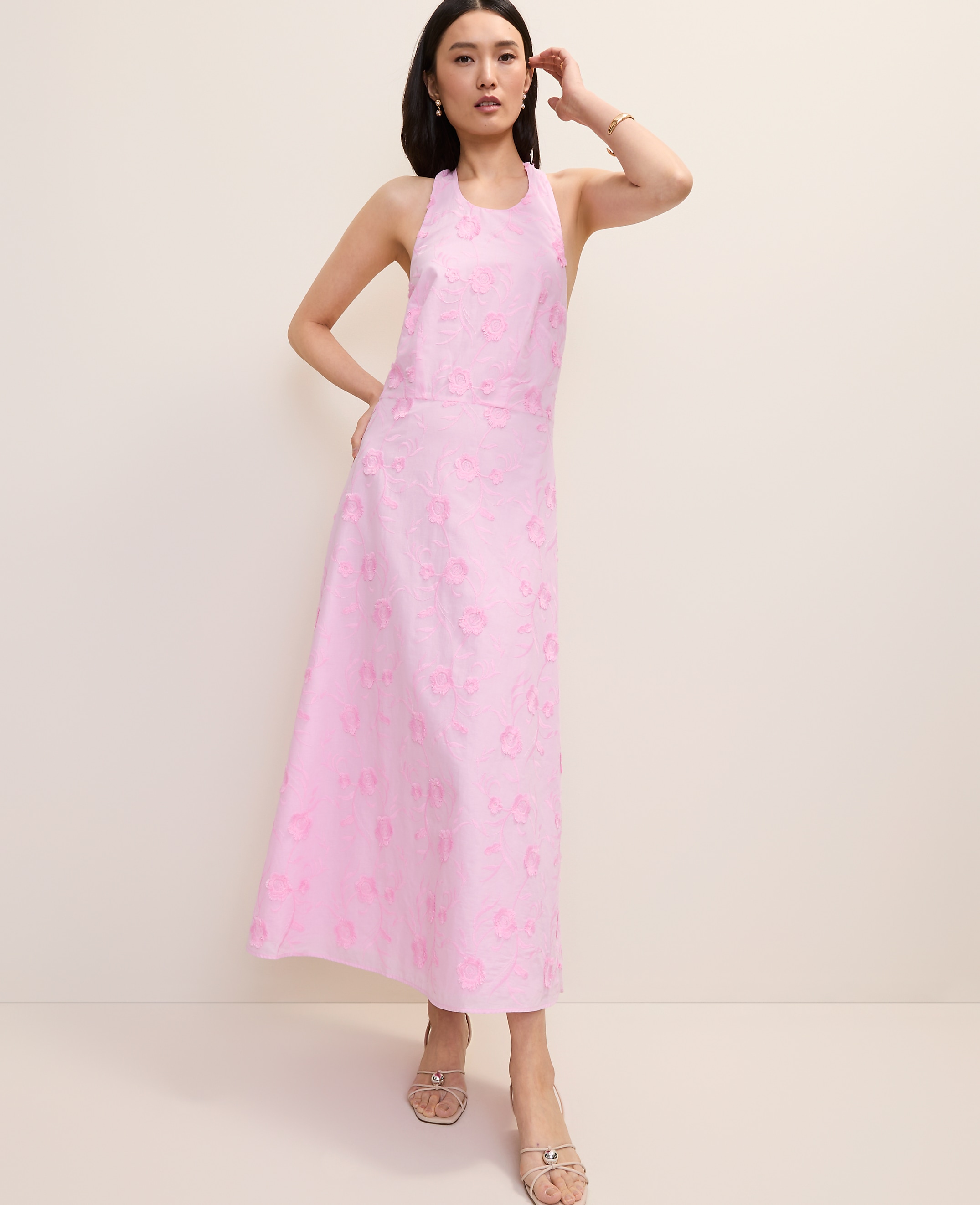 Halter Floral Maxi Dress