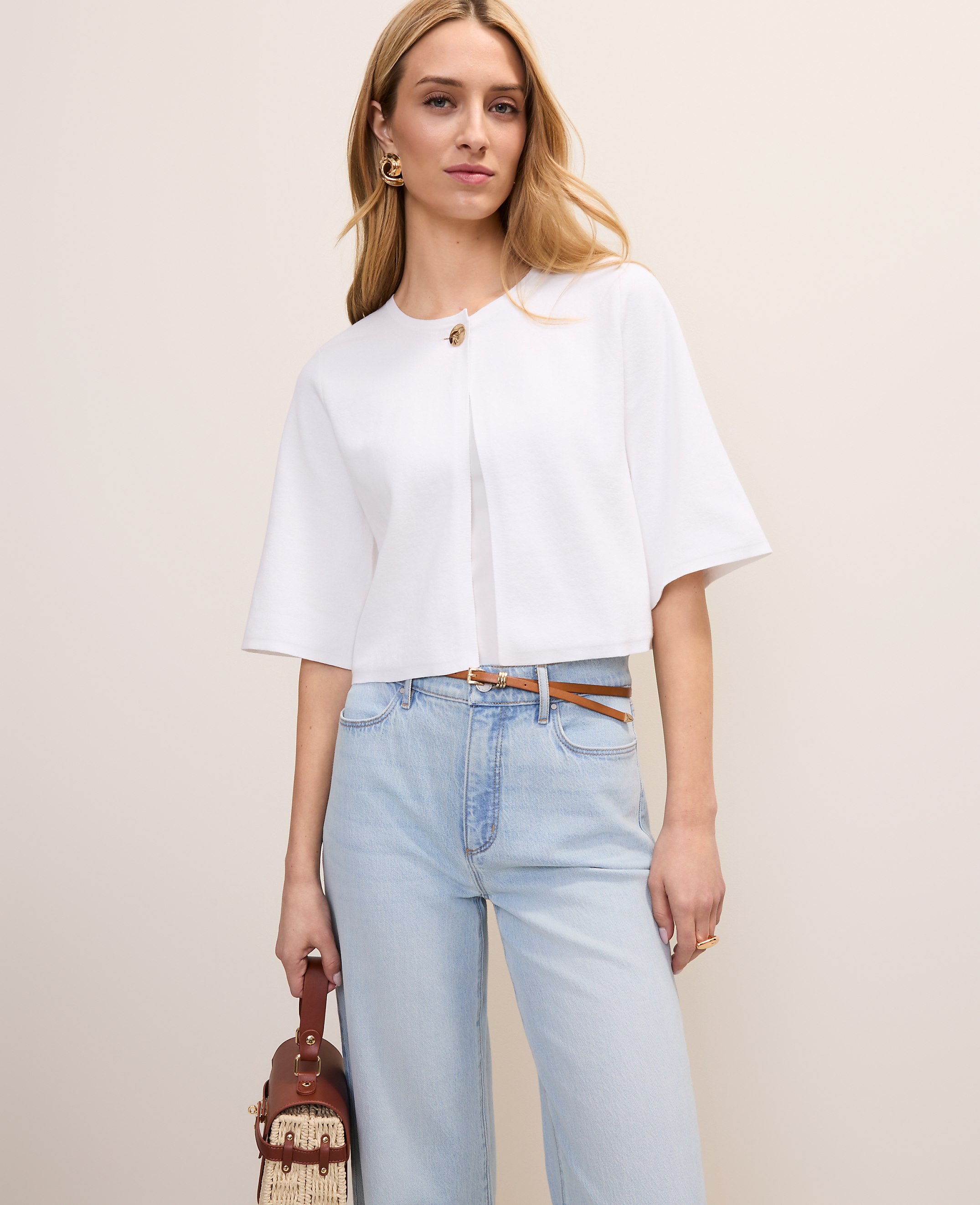 Petite Crew Neck Sweater Cape