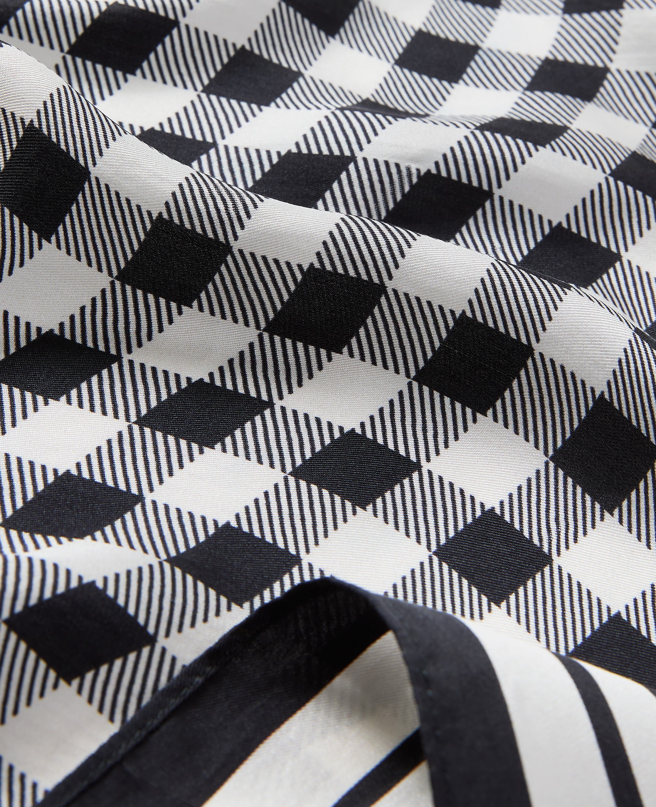 Gingham Silk Scarf - thumbnail 3
