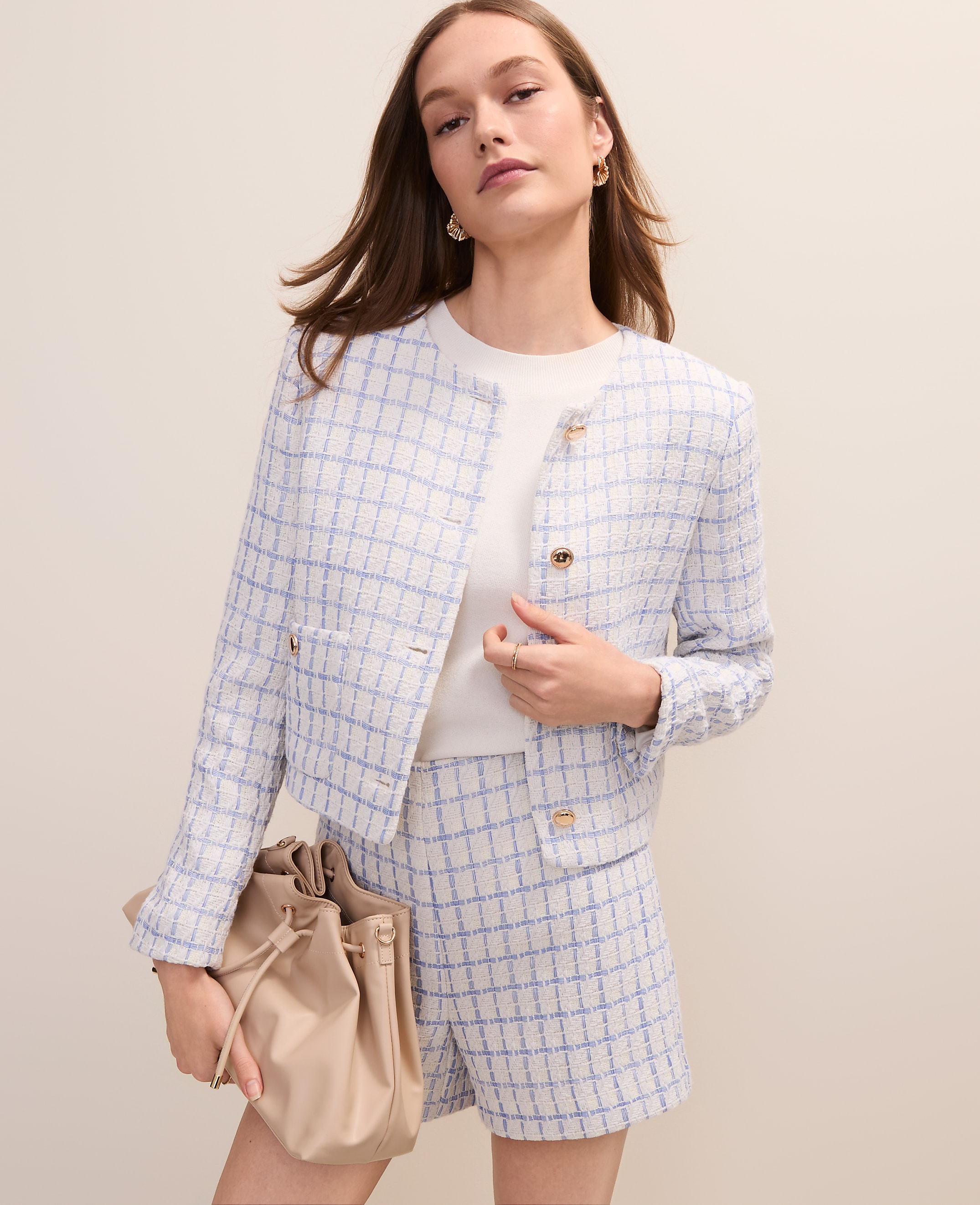 Petite Patch Pocket Jacket in Tweed